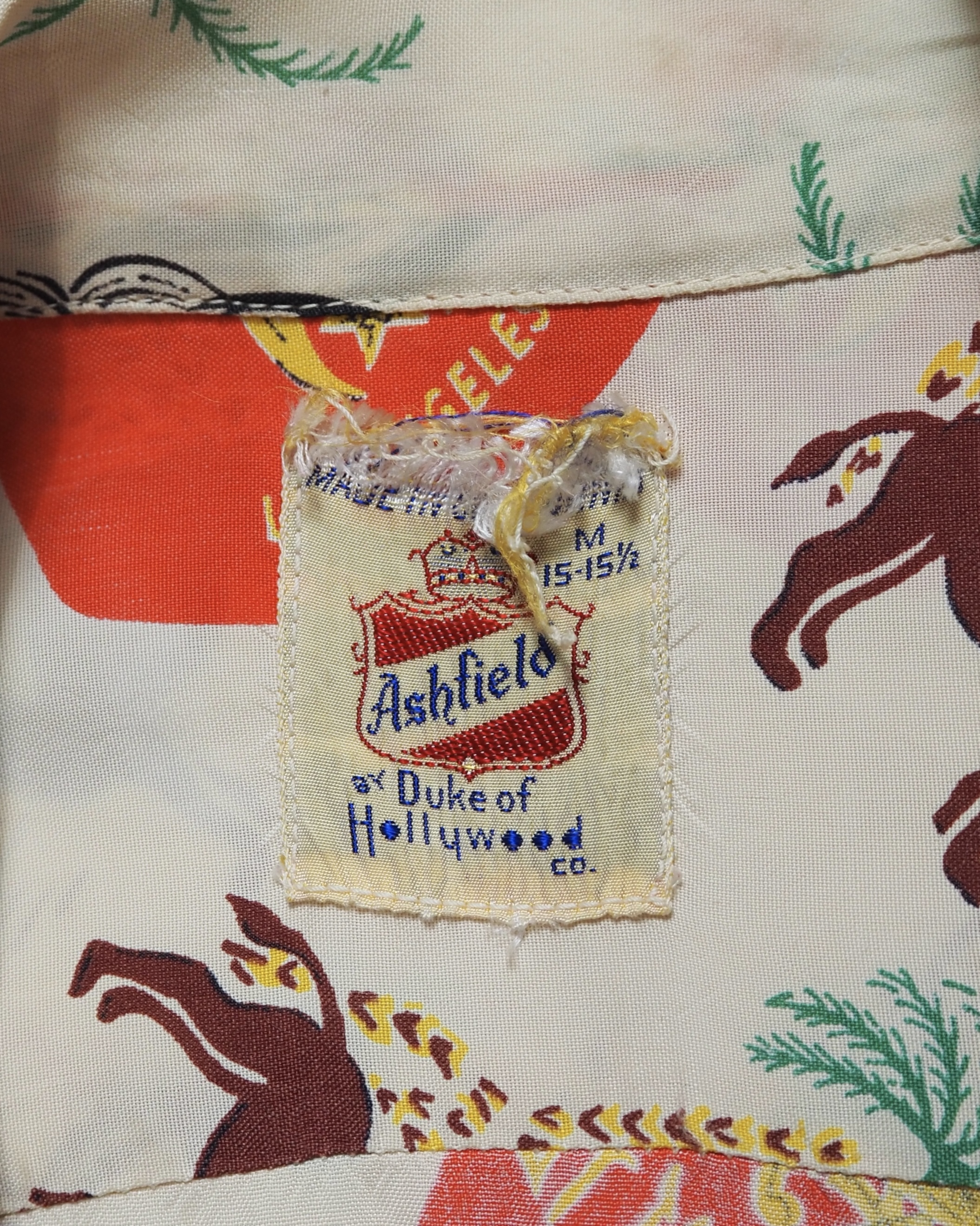 【5/6(水) 20:00入荷】50’s Duke of Hollywood ハワイアンシャツ の画像 6