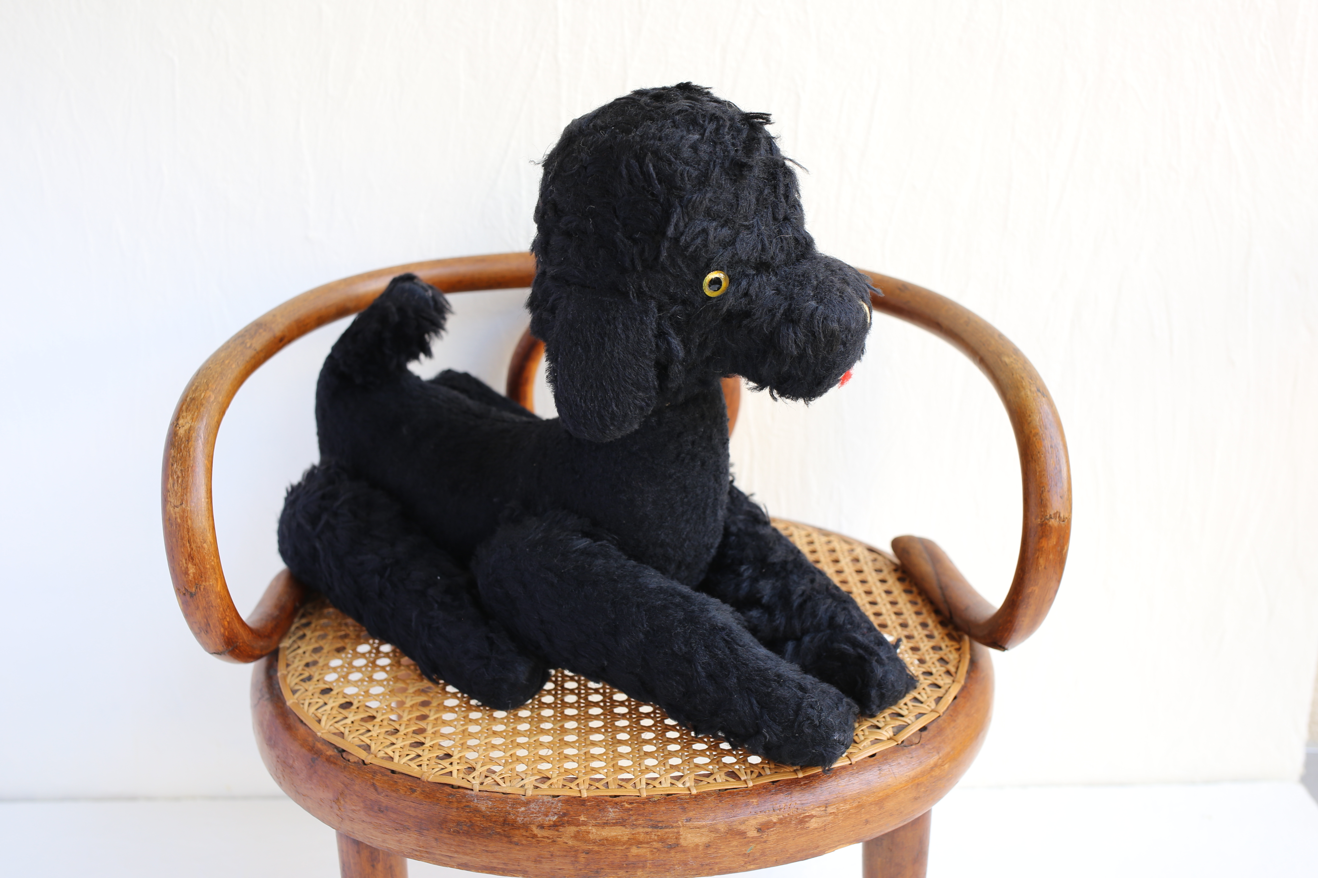 フランス アンティーク ヴィンテージ ぬいぐるみ プードル 黒 Emuparis