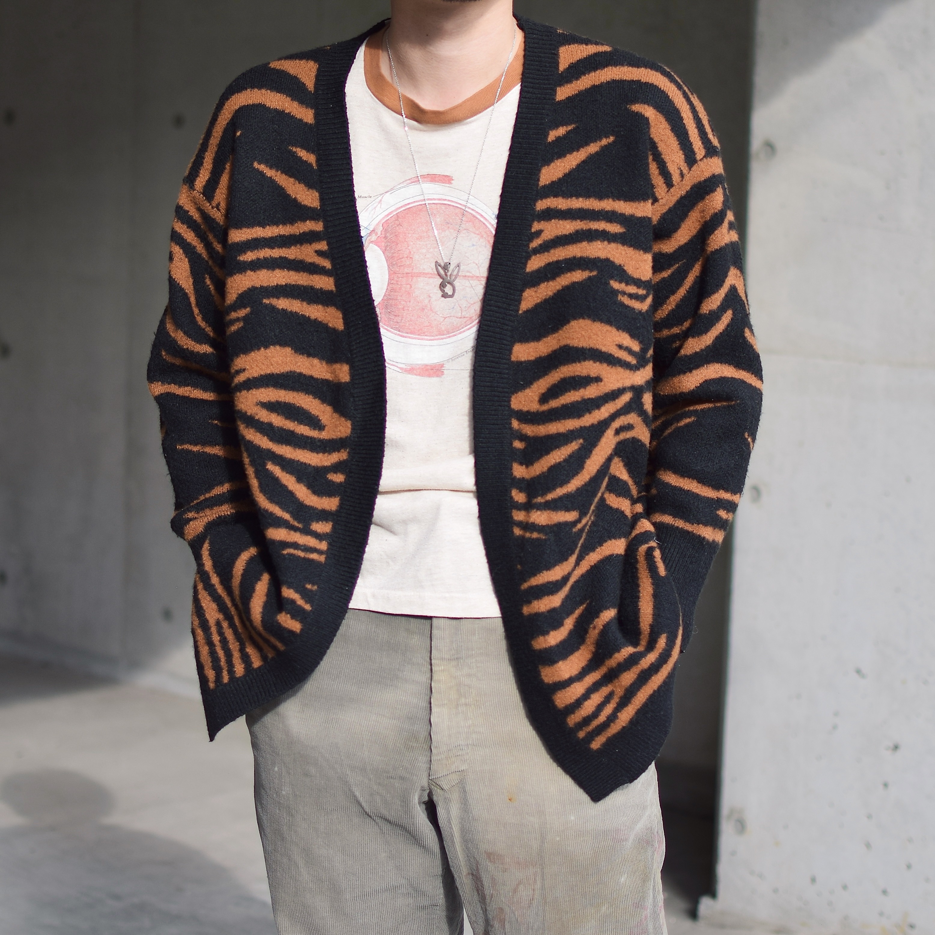 Vintage Tiger Knit Cardigan の画像 3