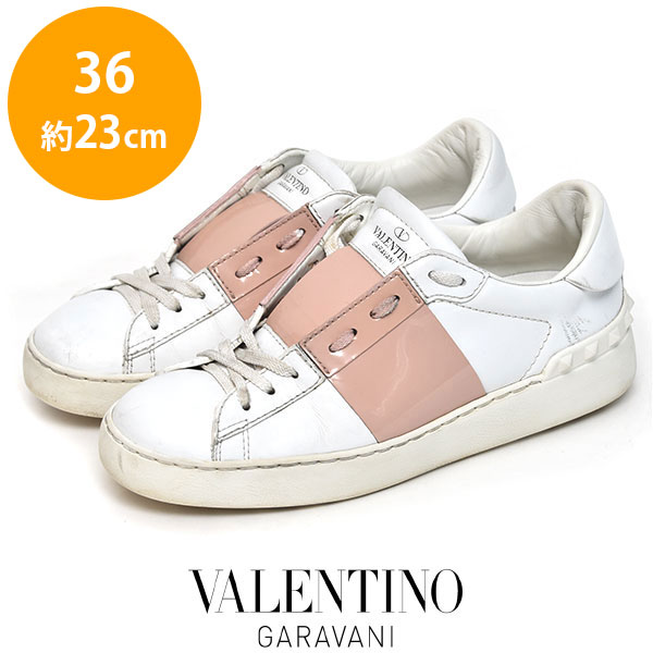 ヴァレンティノガラヴァーニ Valentino Garavani ライン バイカラー スニーカー ホワイト ピンク 白 36 約23cm Sh 3699 My Destiny Shoes ヴァレンティノガラヴァーニ Valentino Garavani ライン バイカラー スニーカー ホワイト ピンク 白 36 約23cm Sh 3699 My Destiny Shoes