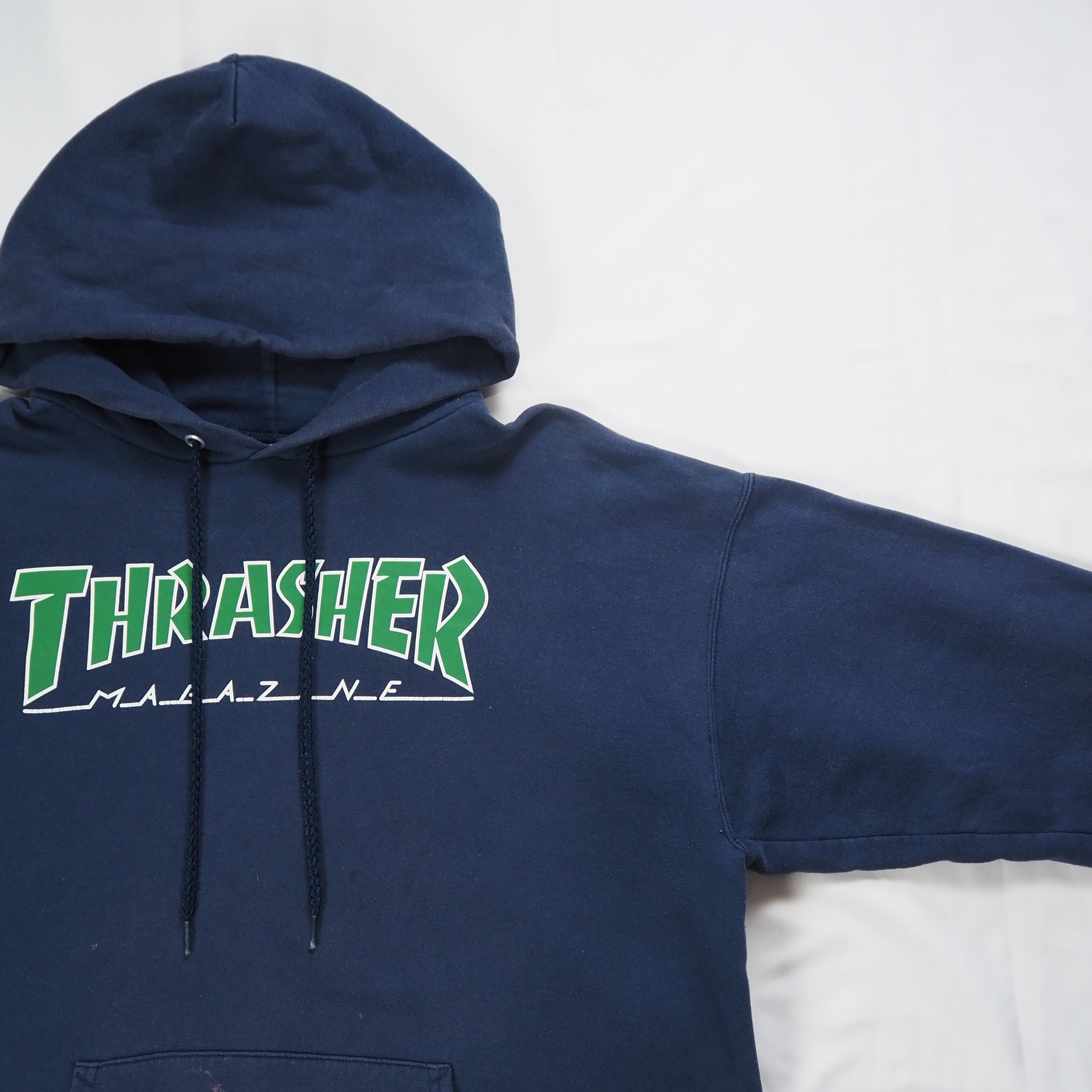 00's Thrasher フーディ ネイビー Lサイズ程度 の画像 5