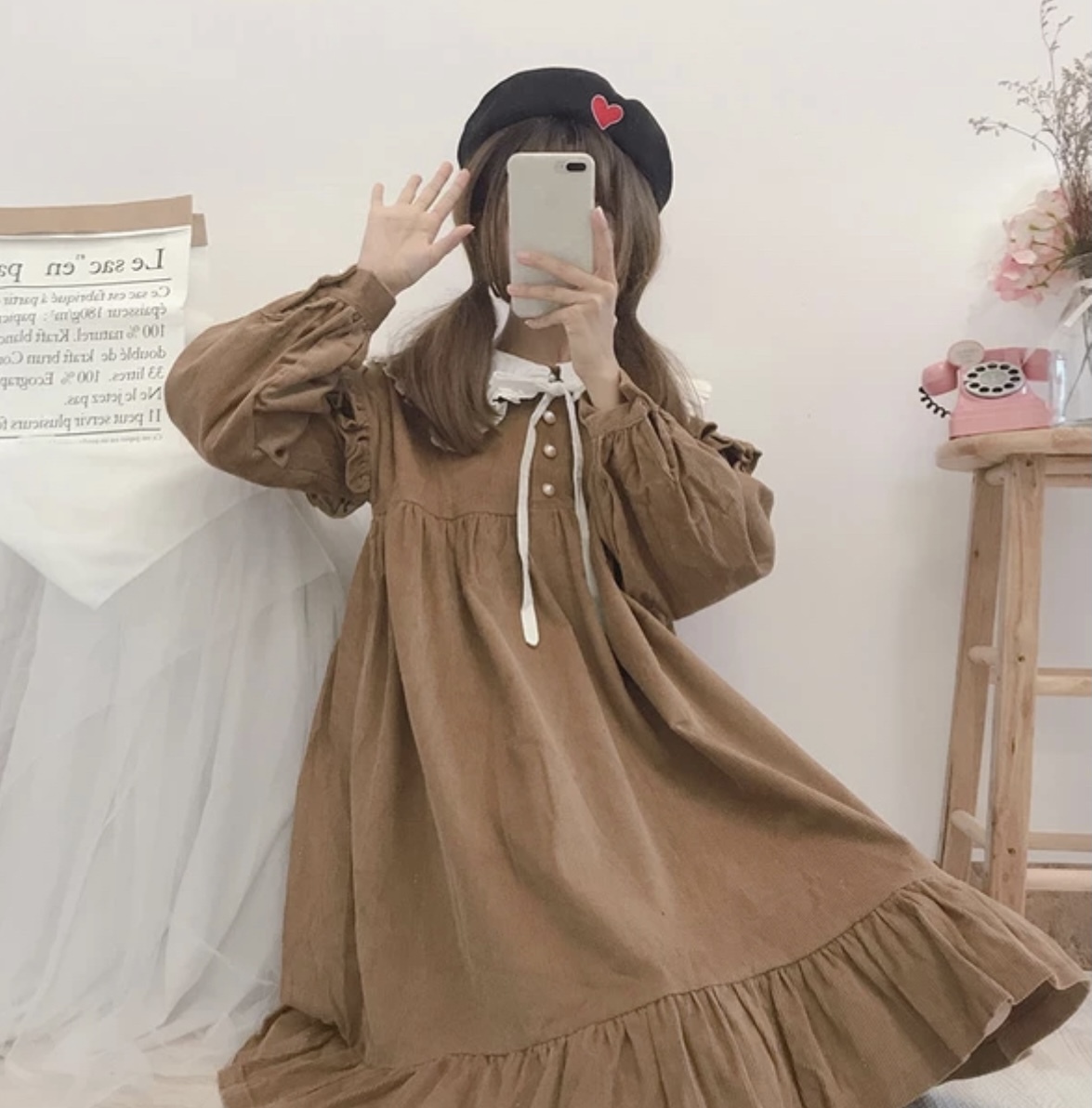 レディースファッション ミニワンピース コーネルワンピ ガーリーコーデ 秋冬 新作 More Lluze モア ルーゼ