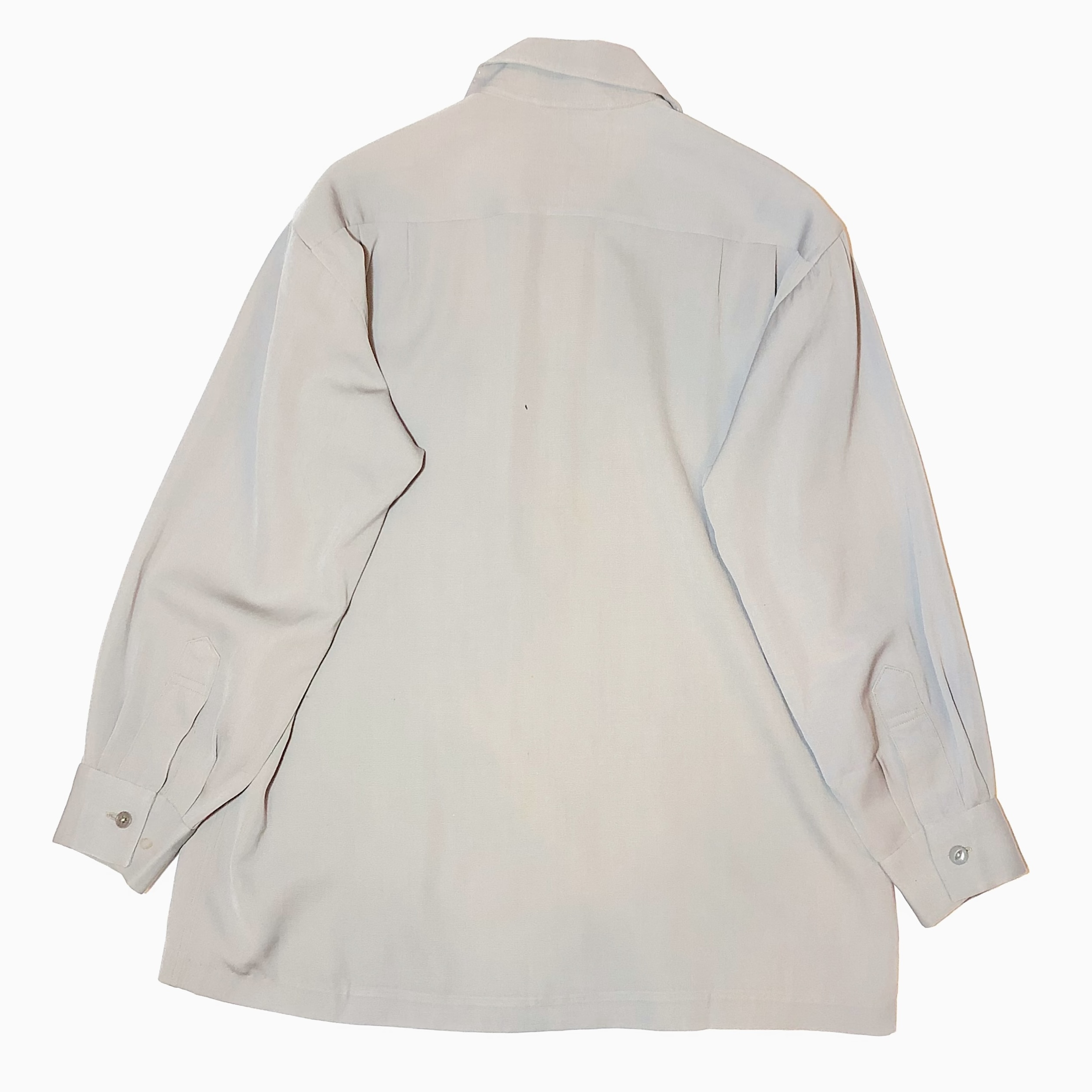 Vintage 40's【The Palm Springs Shirt】Open Collar Wool Gabardine Shirt の画像 2
