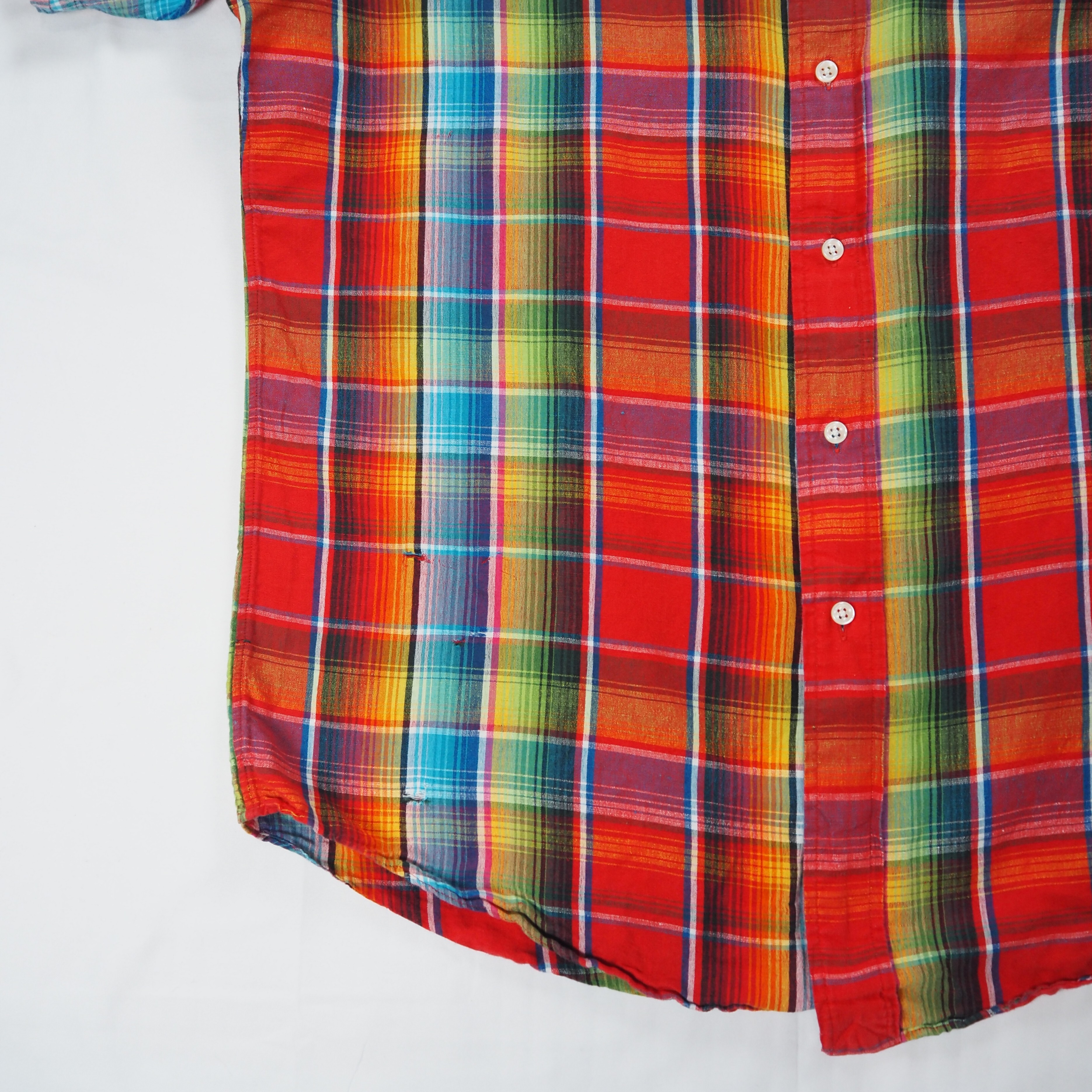 90's Ralph Lauren リネンコットンシャツ 半袖 Lサイズ の画像 10