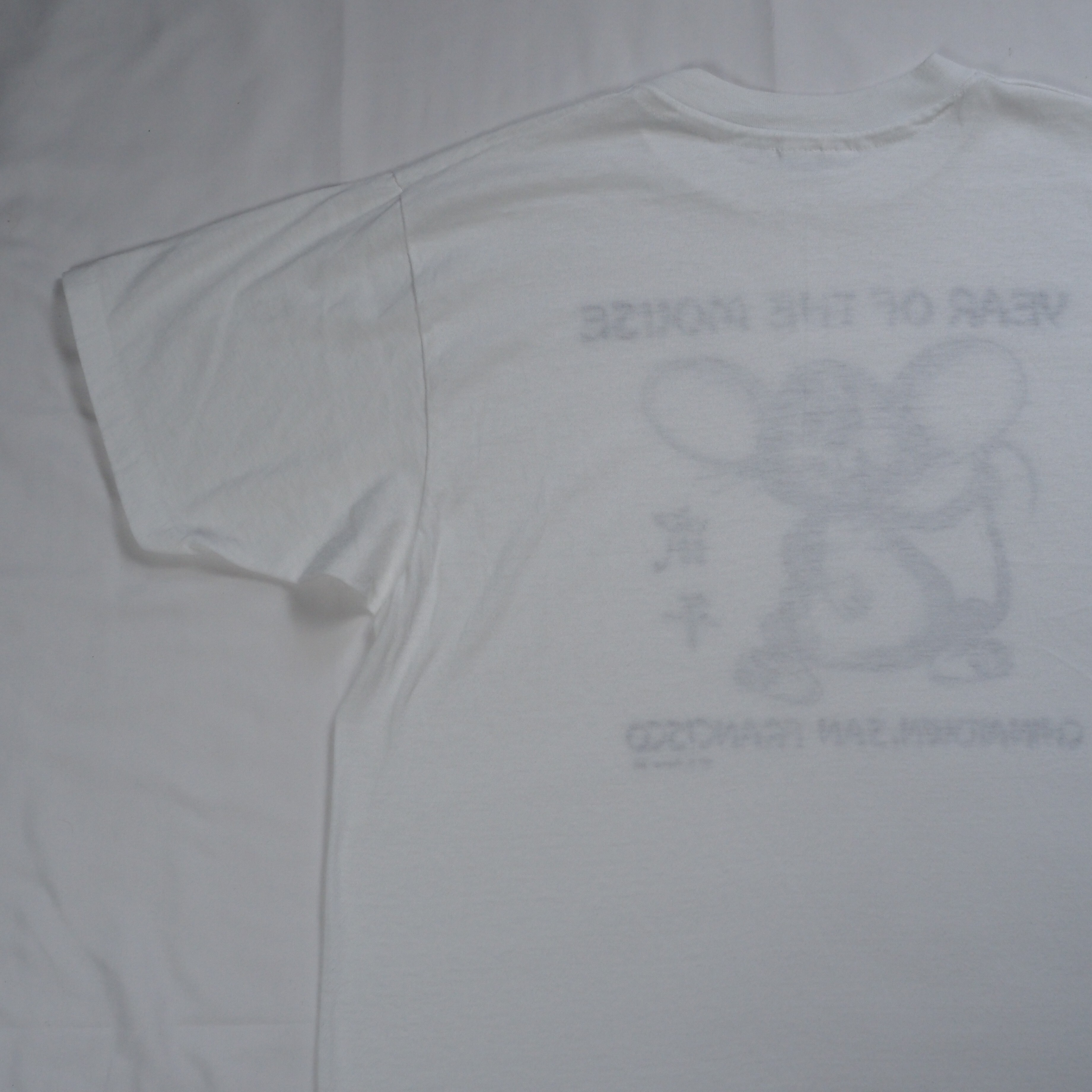 80's Hanes 鼠年Tシャツ Lサイズ ホワイト の画像 14