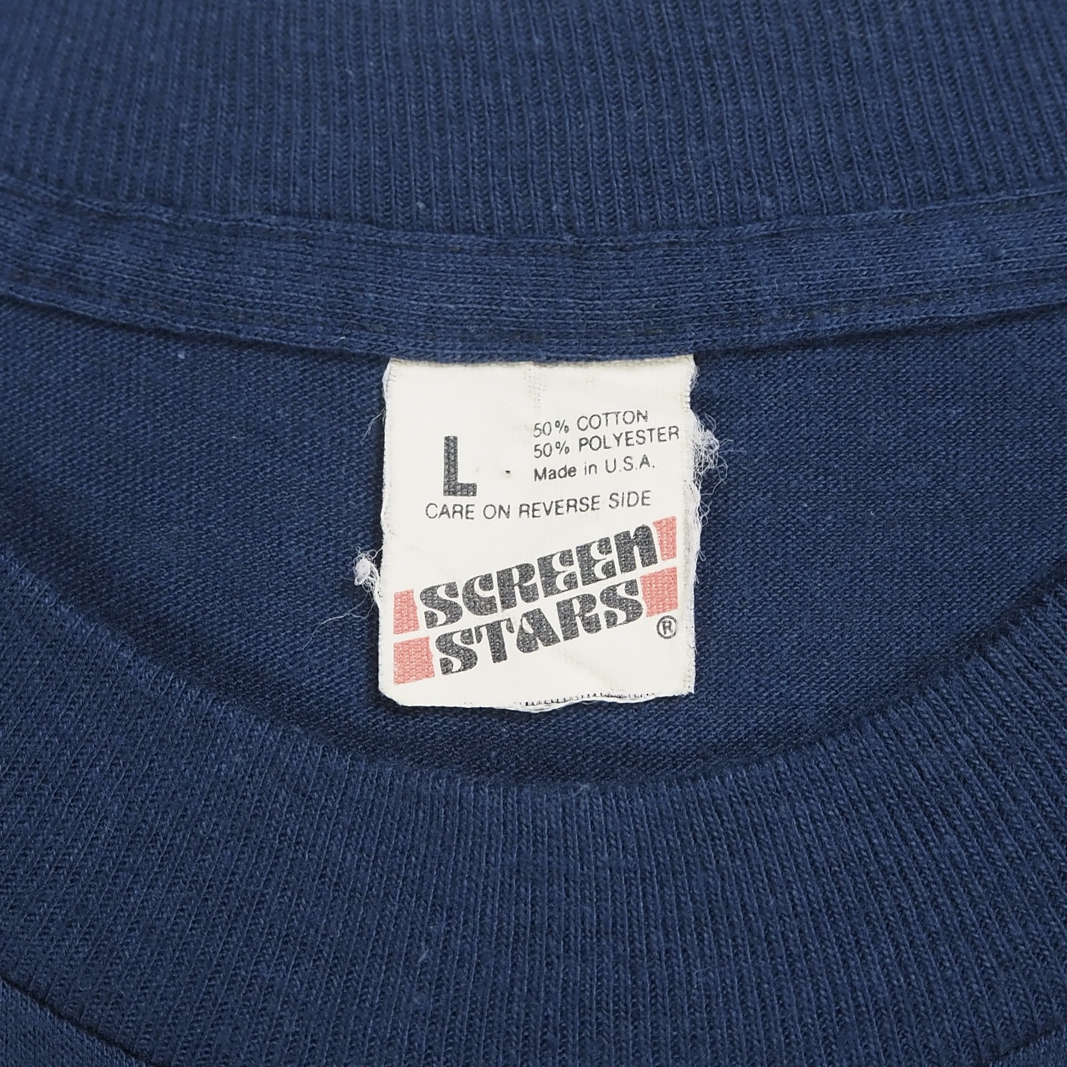 80’s Screen Stars プリントTシャツ Lサイズ ネイビー の画像 9