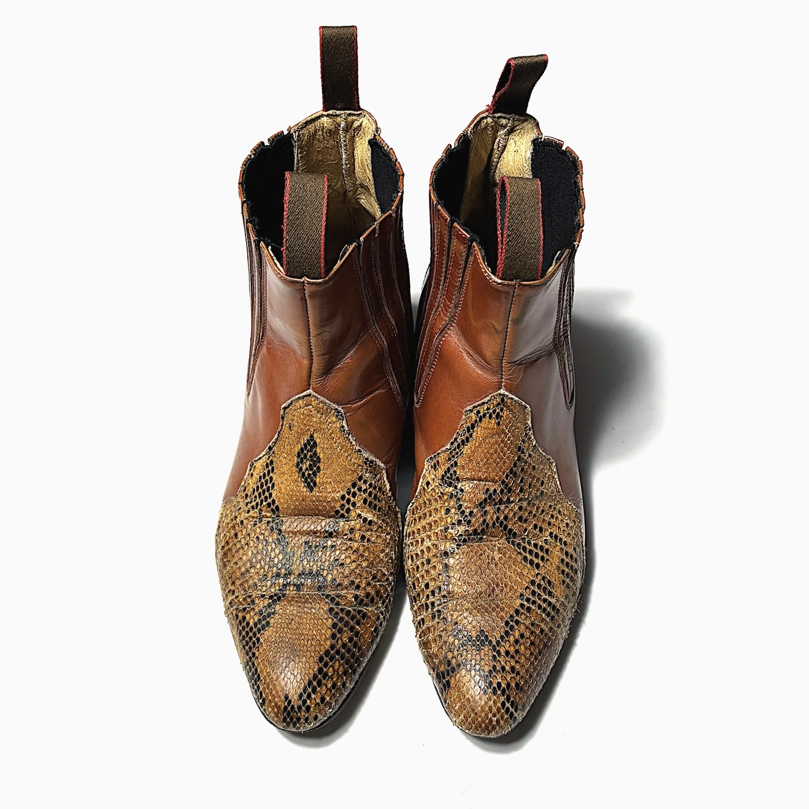 Vintage Python Side Gore Western Boots の画像 3