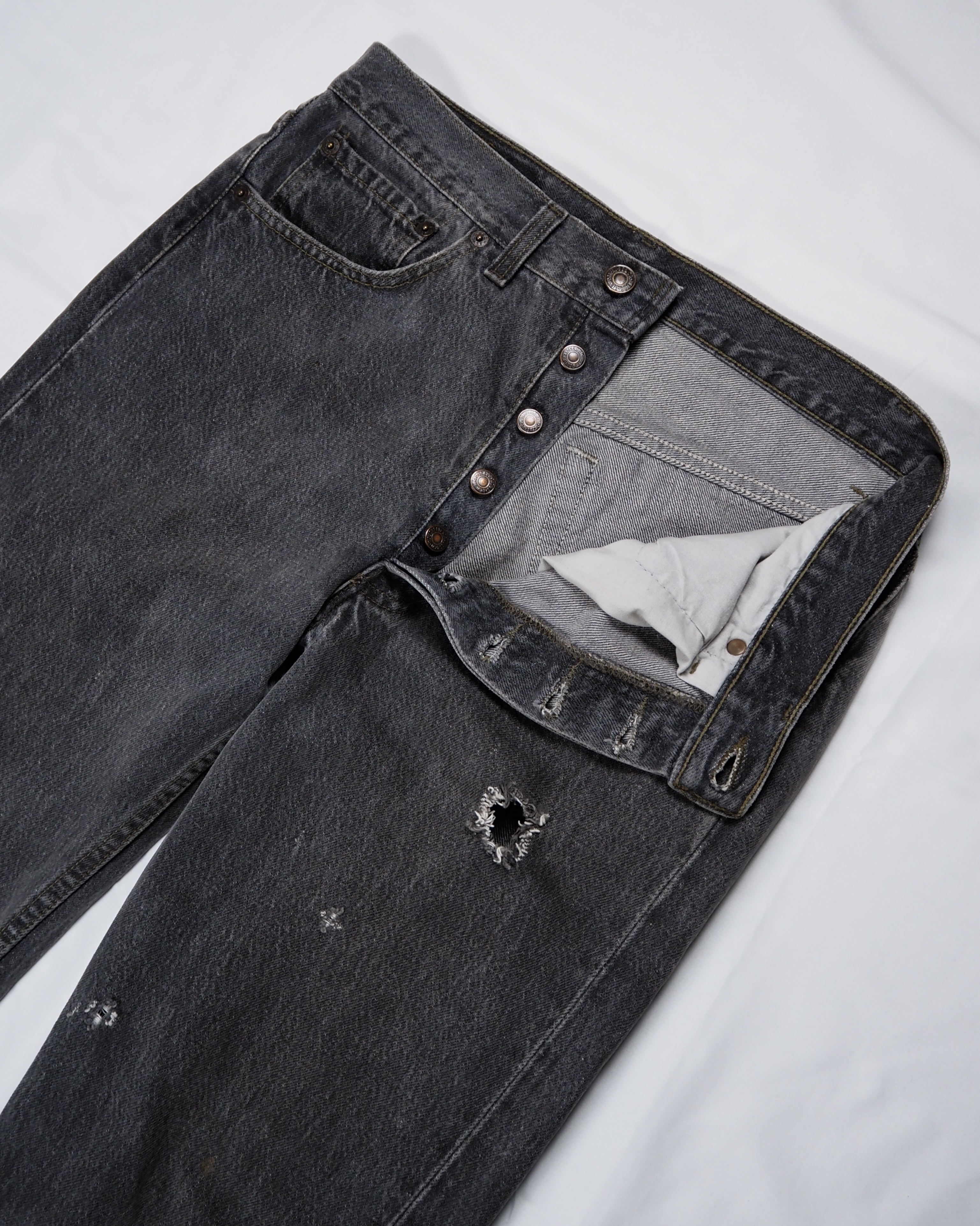 90’s Levi’s 501 先染めブラックデニム 31×30 の画像 10