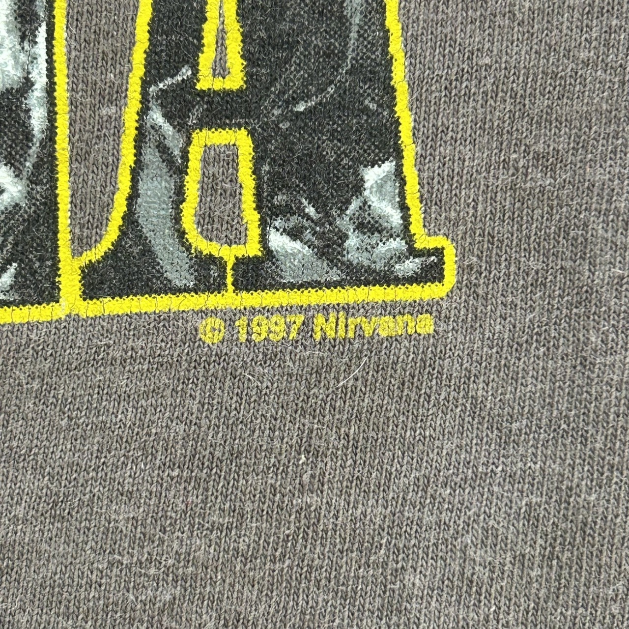 90s Nirvana ニルヴァーナ フォトロゴ Tシャツ 1997 Copyright Y2K グランジ フェード L の画像 6