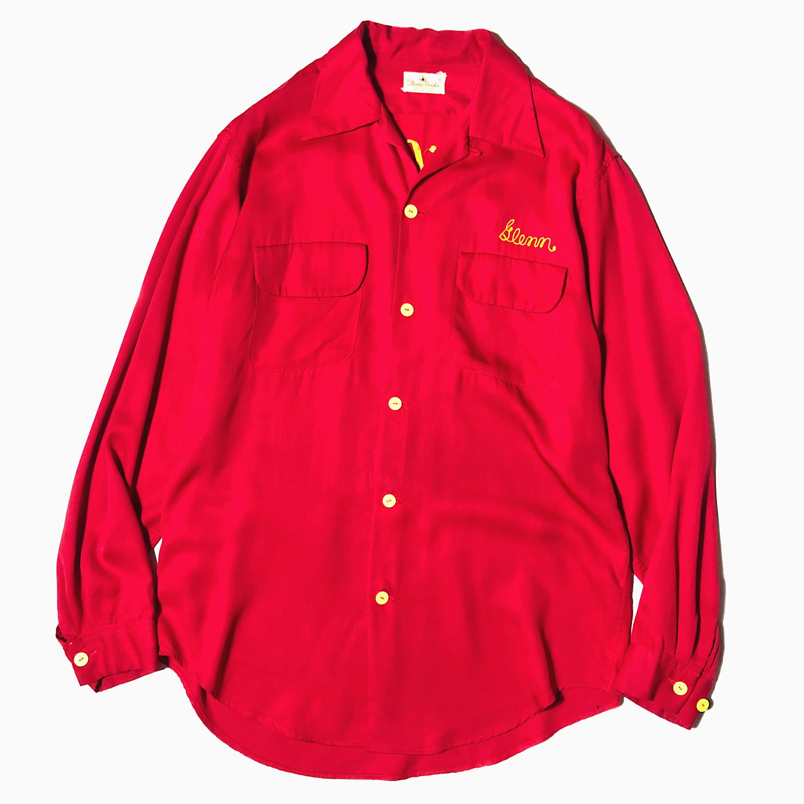 Vintage 50's【The Master Bowler】"Kniffin's CIGAR STORE" Rayon Gabardine Shirt の画像 2
