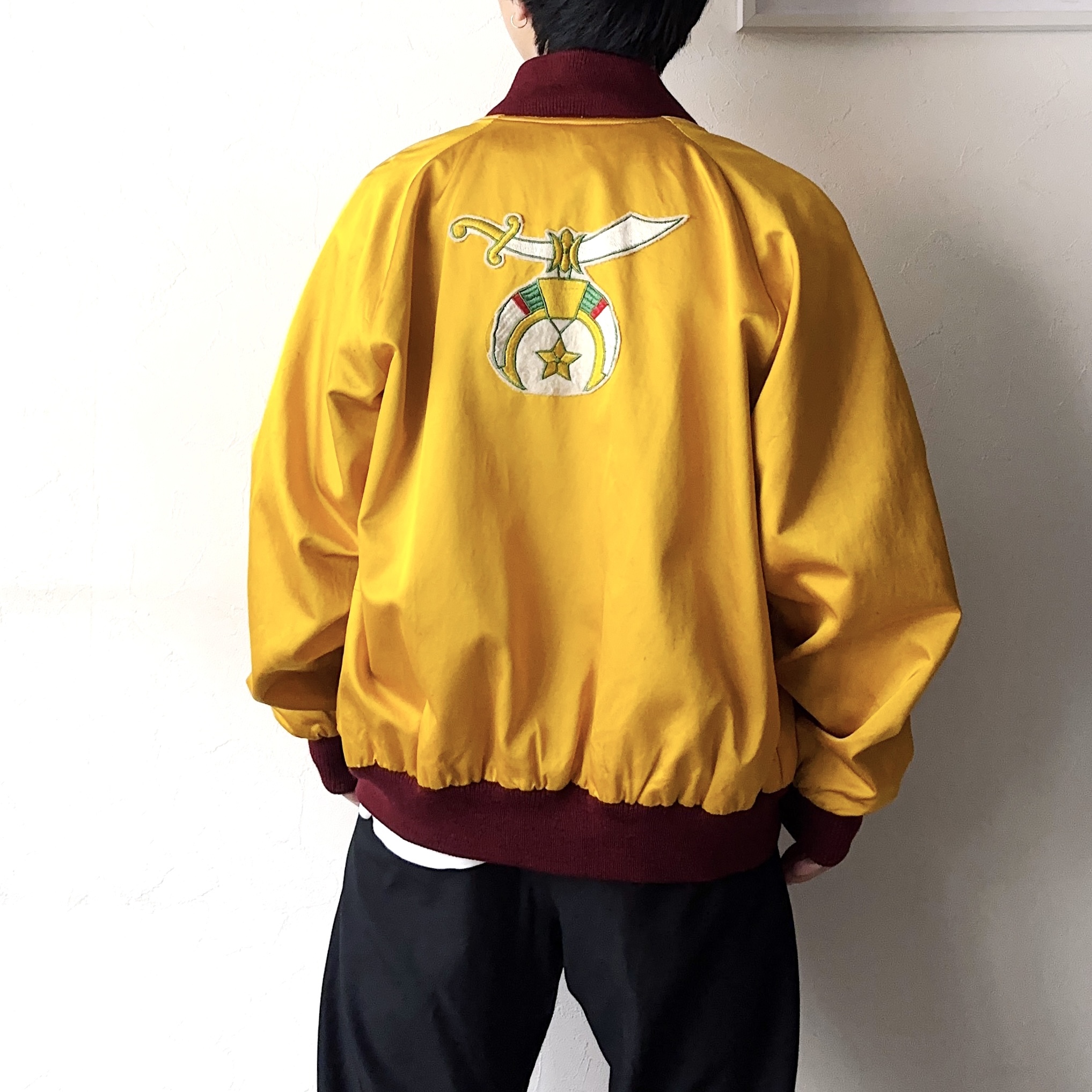 Vintage 50～60's【Bowler's】"Shrine Club" Satin Jacket の画像 4