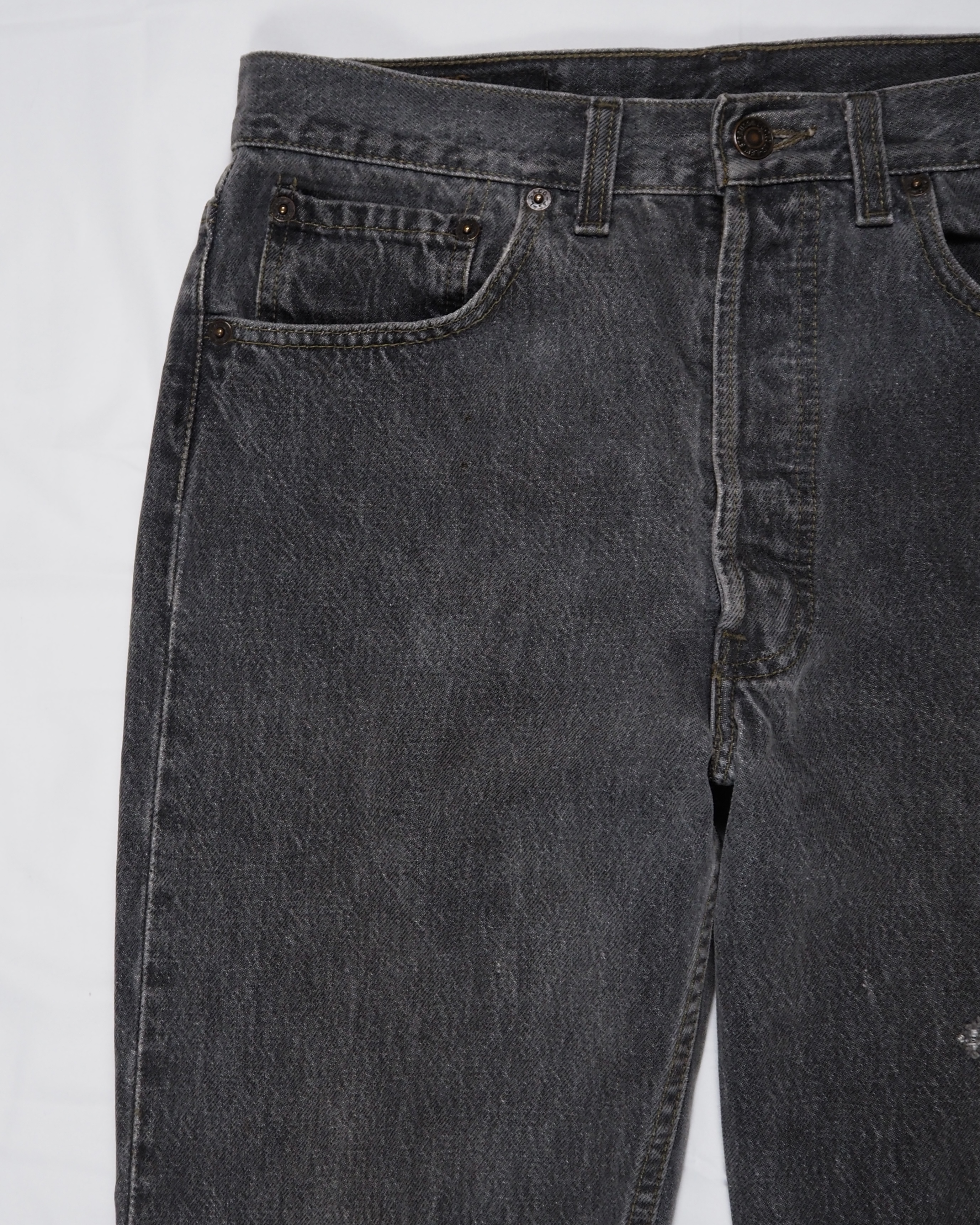 90’s Levi’s 501 先染めブラックデニム 31×30 の画像 4