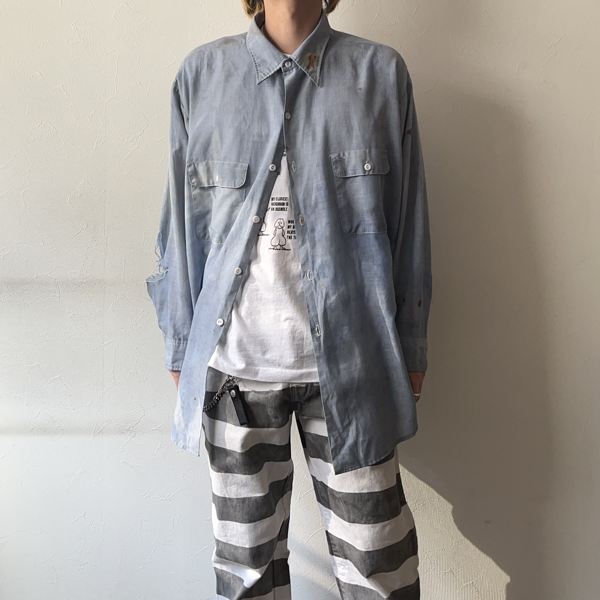 Vintage 70's【BIG MAC】Grunge Chambray Shirt の画像 3