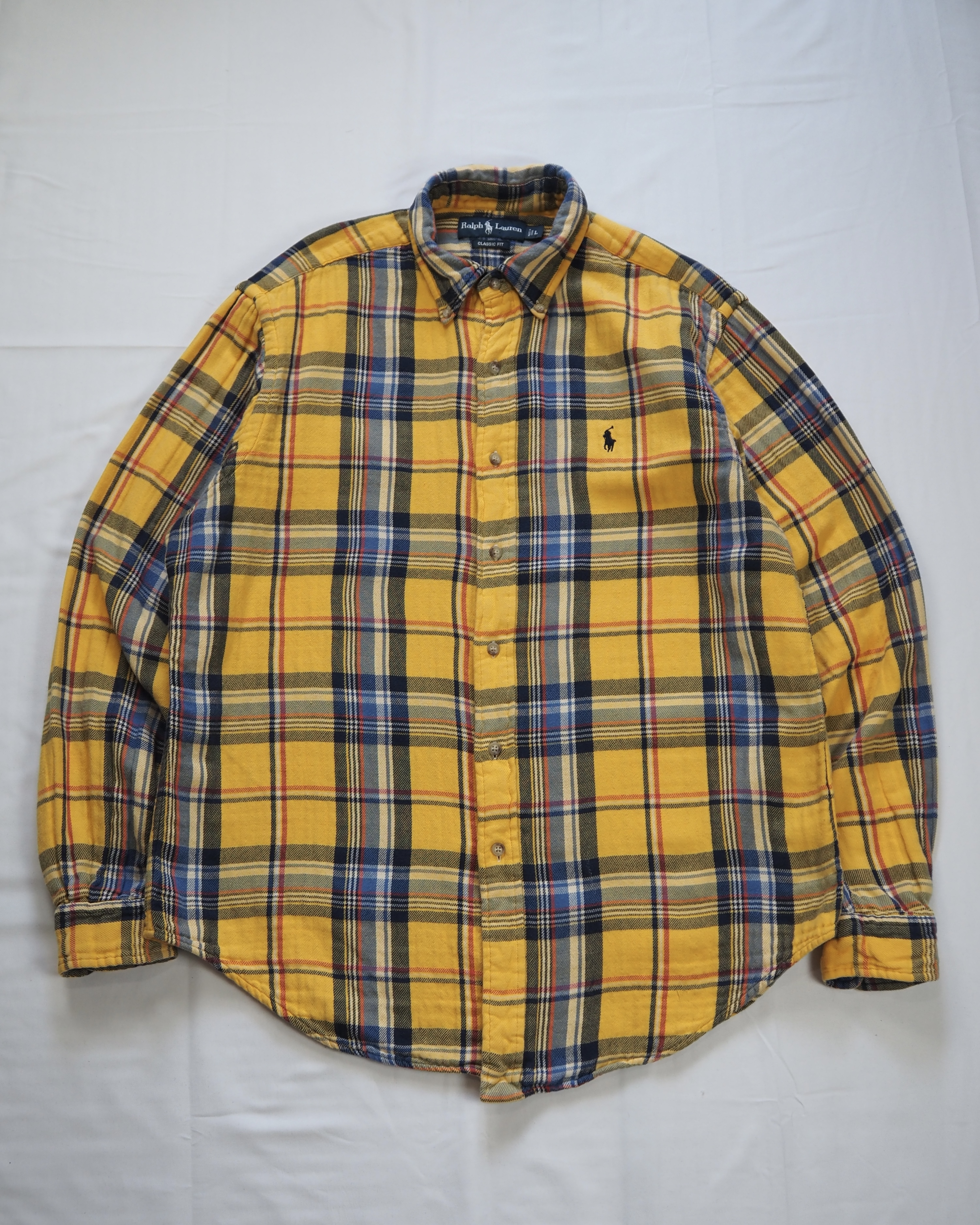 90’s Ralph Lauren ヘヴィネル イエロー Lサイズ