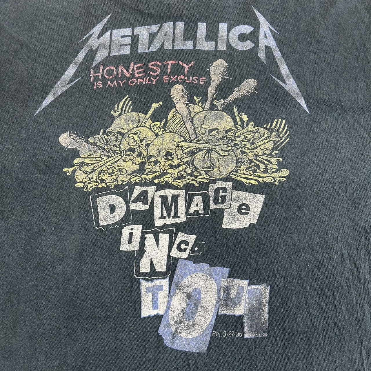 METALLICA DAMAGE INC. スカルフェード バンドTシャツ XL の画像 6