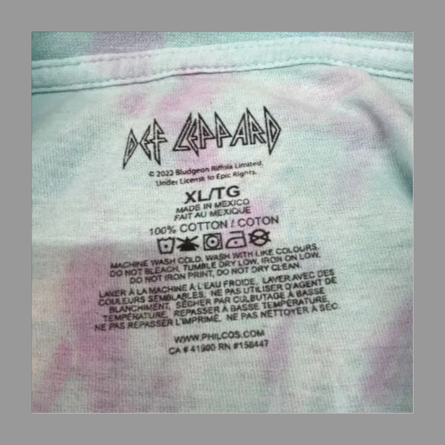 Def Leppard デフレパード タイダイ柄 T XL の画像 3