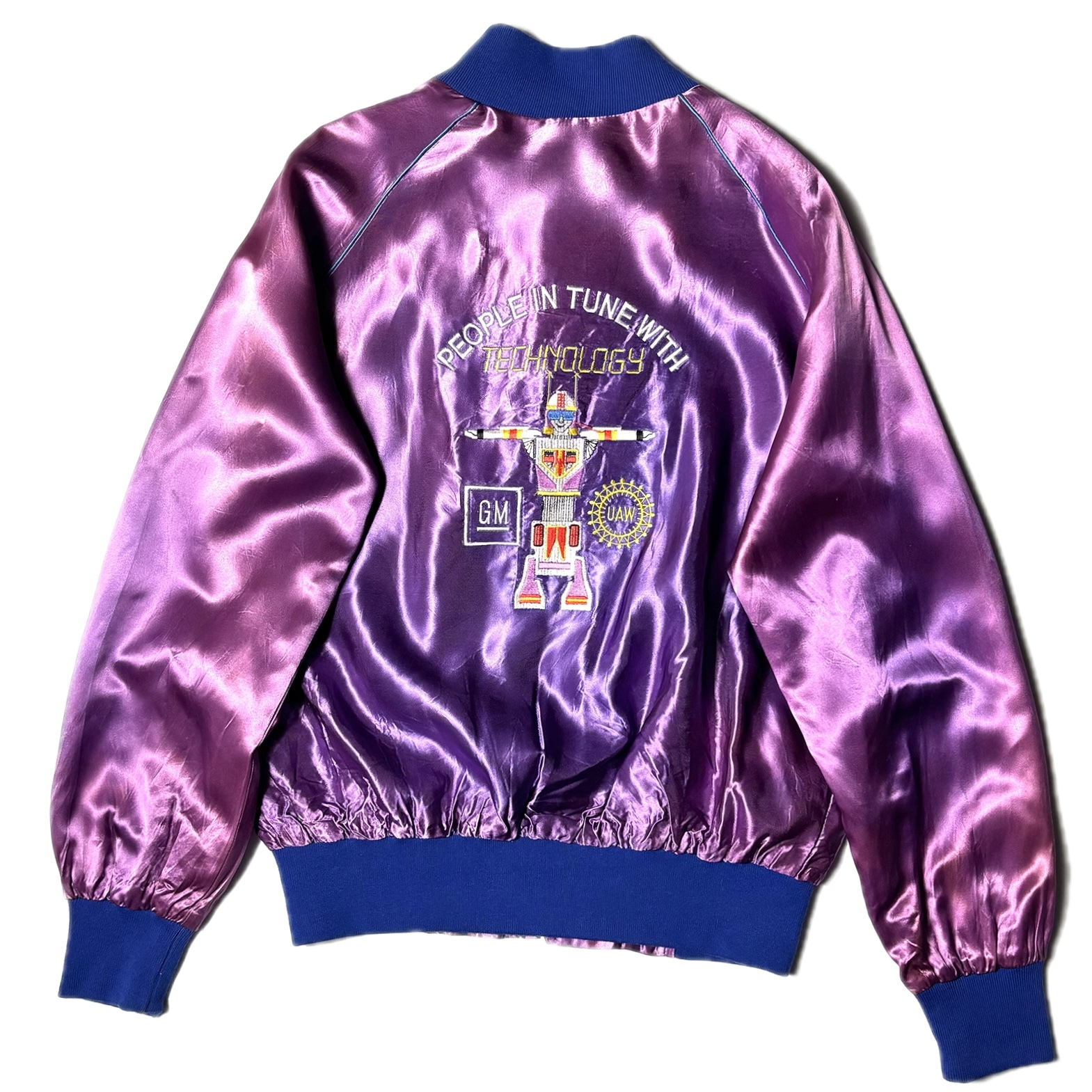 Vintage 80's【VICTORY CUSTOM ATHLETIC】"TOURNAMENT OF ROSES" Satin Jacket