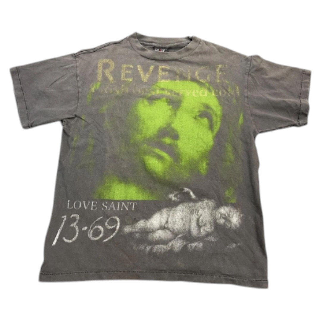 【SAINT MICHAEL】セントマイケル ×Ber Ber Jin×GReeeeN Revenge Tee Vintage black Tシャツ M