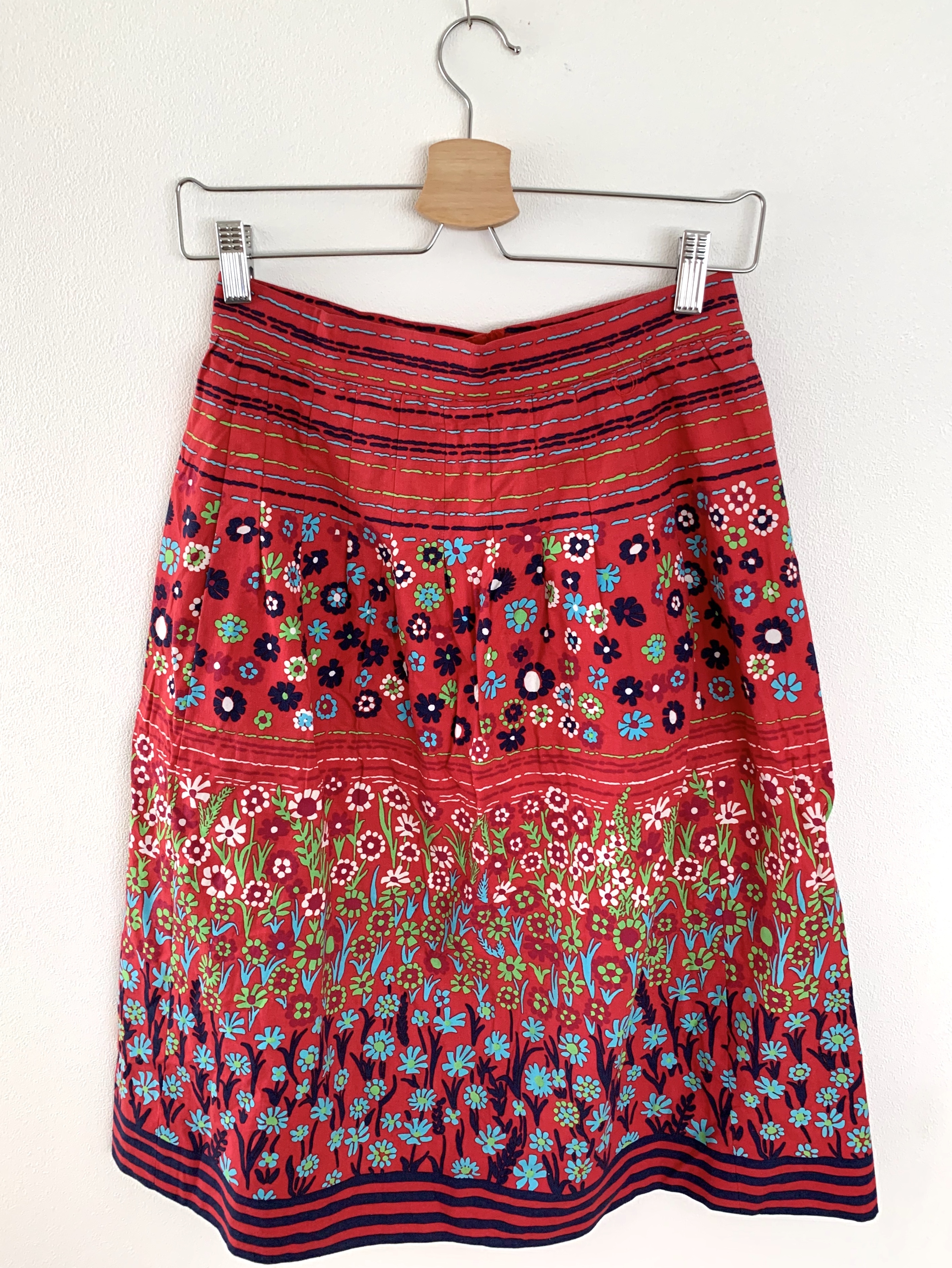 Lanvin Paris スカート ヨーロッパ古着 フランス 花柄 古着屋 Baa