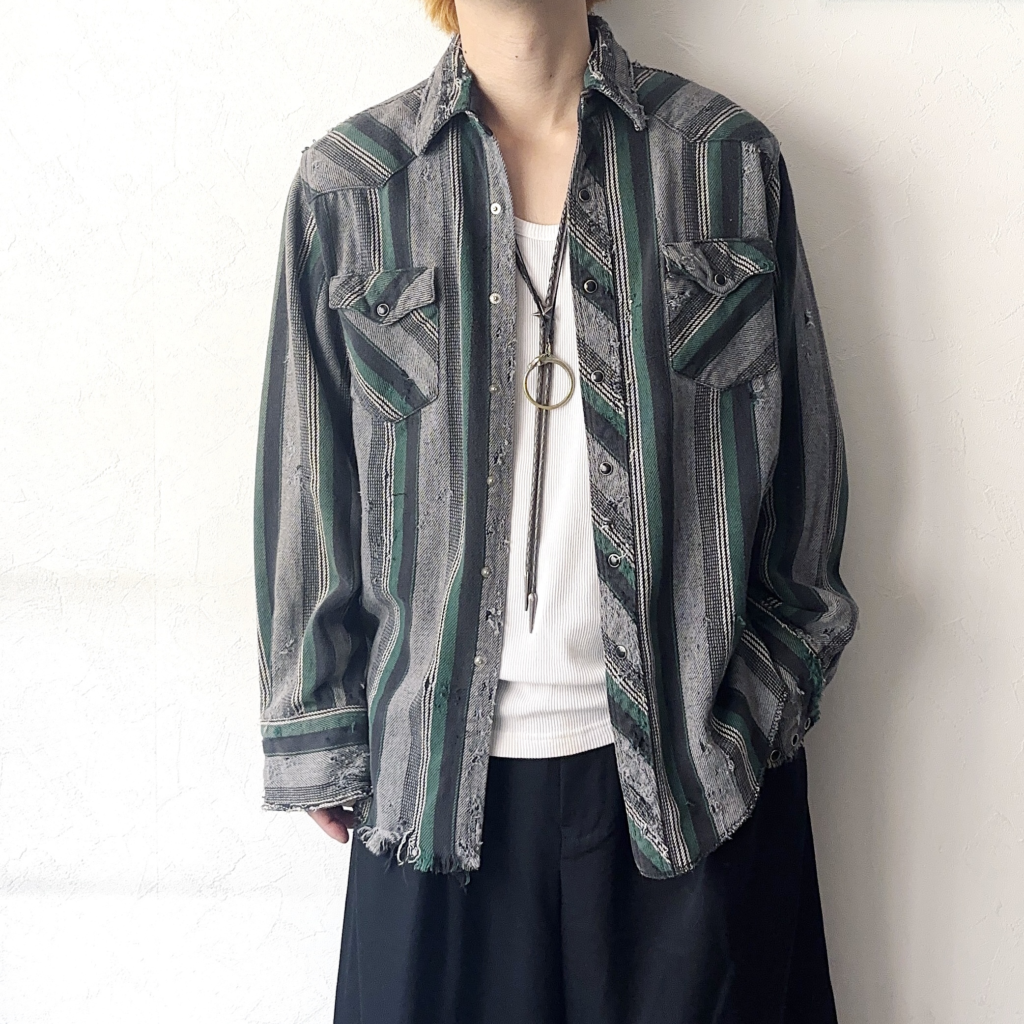 Vintage 90's【Wrangler】Grunge Western Shirt の画像 3