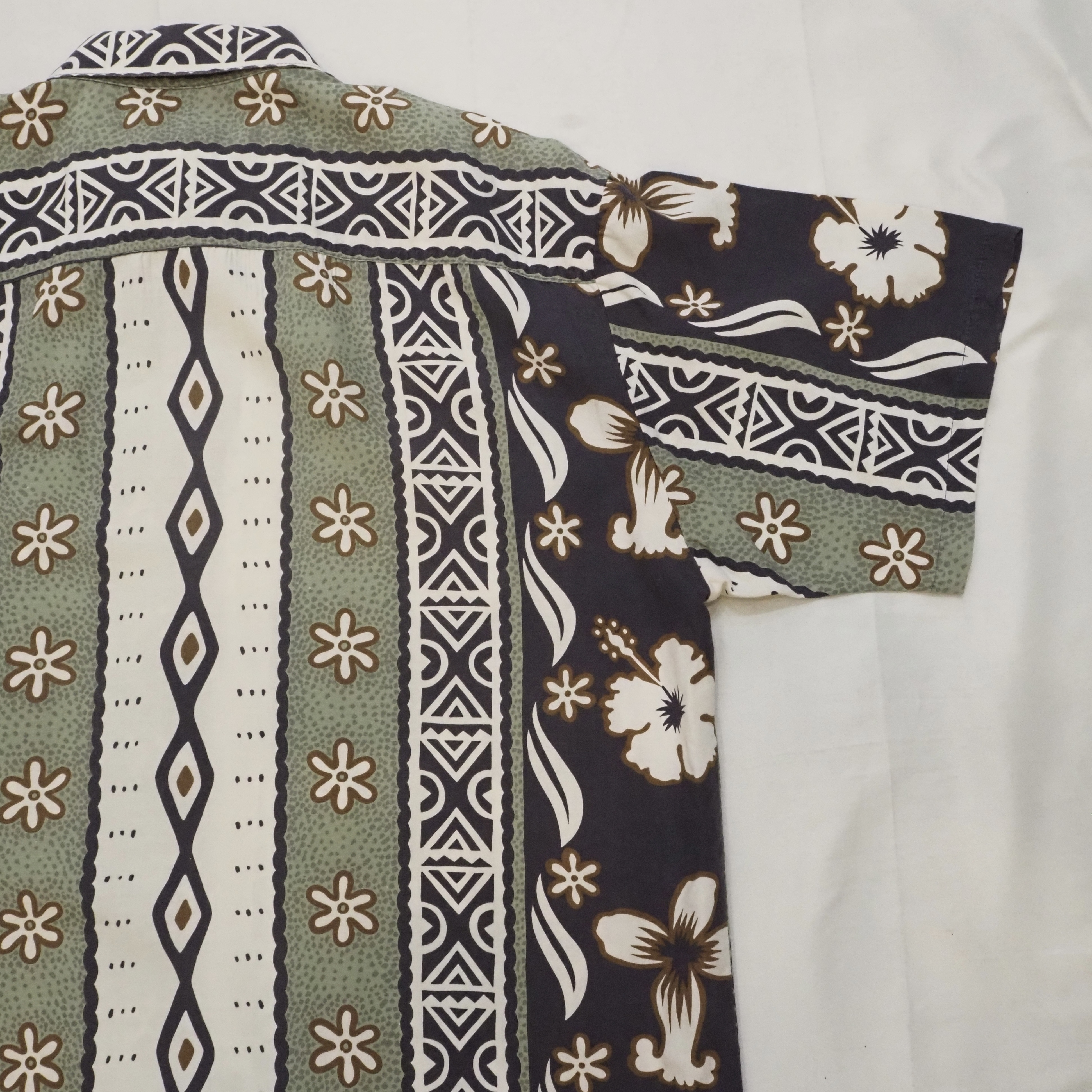 90’s Hawaiian Shirt Size L "Cotton Linen” の画像 12