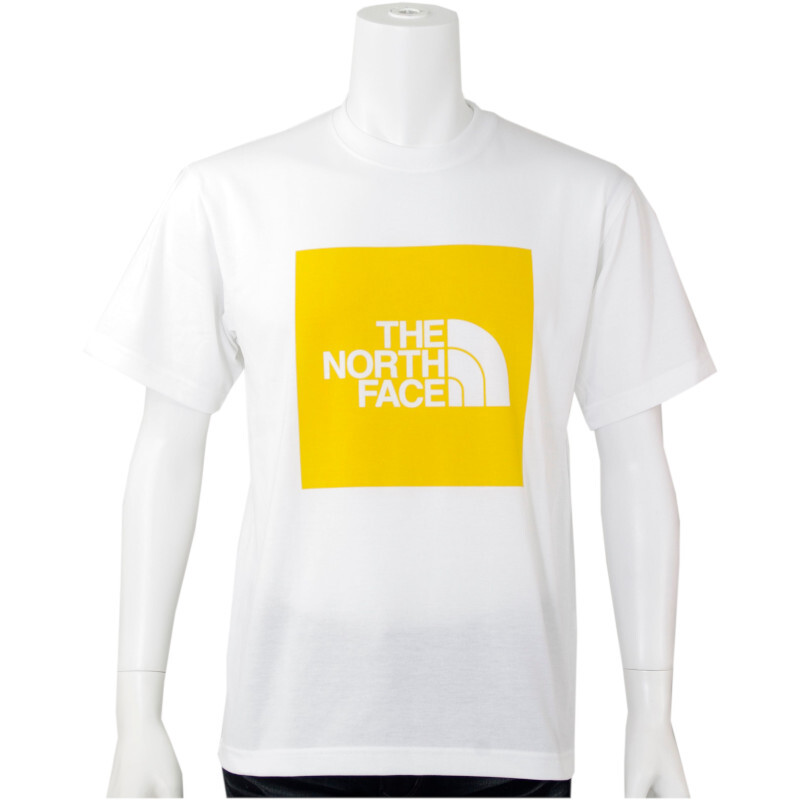 "THE NORTH FACE|ザ・ノース・フェイス|S/S Colored Square Logo Tee|ショートスリーブカラードスクエアロゴティー(メンズ)|サミットゴールド"