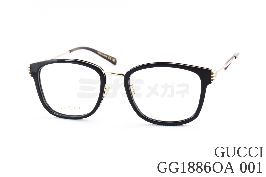 GUCCI メガネ GG0455OA 001 ウェリントン シェイプ 人気 ファッション