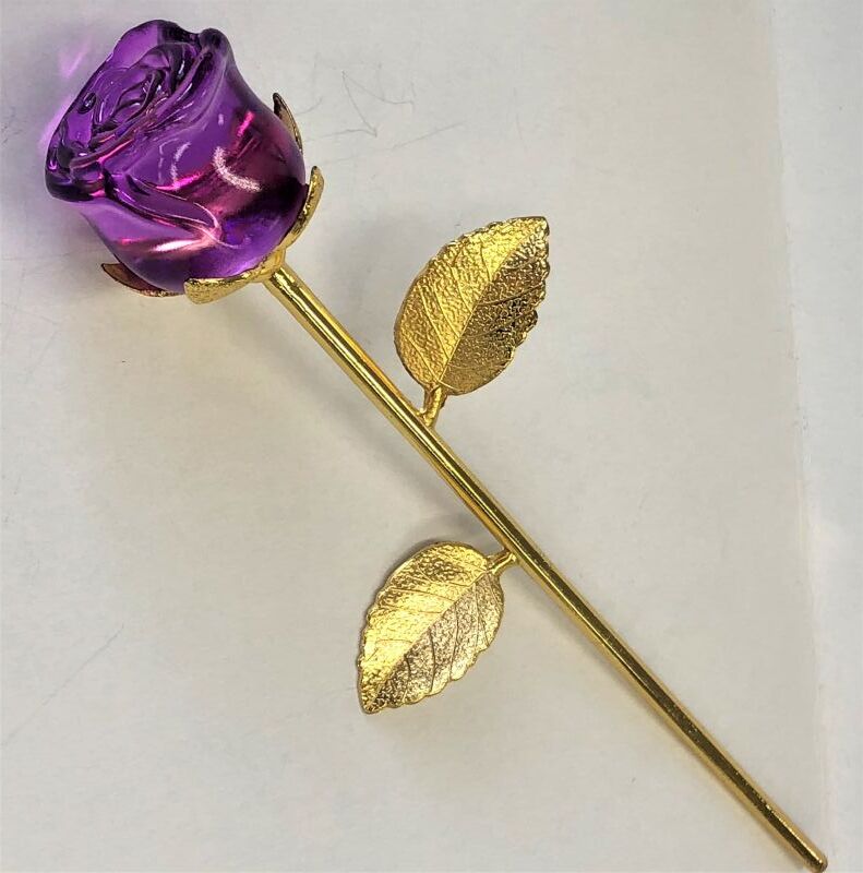 ガラスの薔薇 紫 1本 送料無料 グリーミングハウス ガラスの薔薇 紫 1本 送料無料 グリーミングハウス