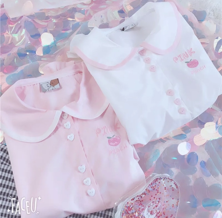 レディースファッション ブラウス シャツ かわいい ワンポイント 清楚 ガーリー おしゃれ カジュアル トップス More Lluze モア ルーゼ レディースファッション ブラウス シャツ かわいい ワンポイント 清楚 ガーリー おしゃれ カジュアル トップス More Lluze モア ルーゼ