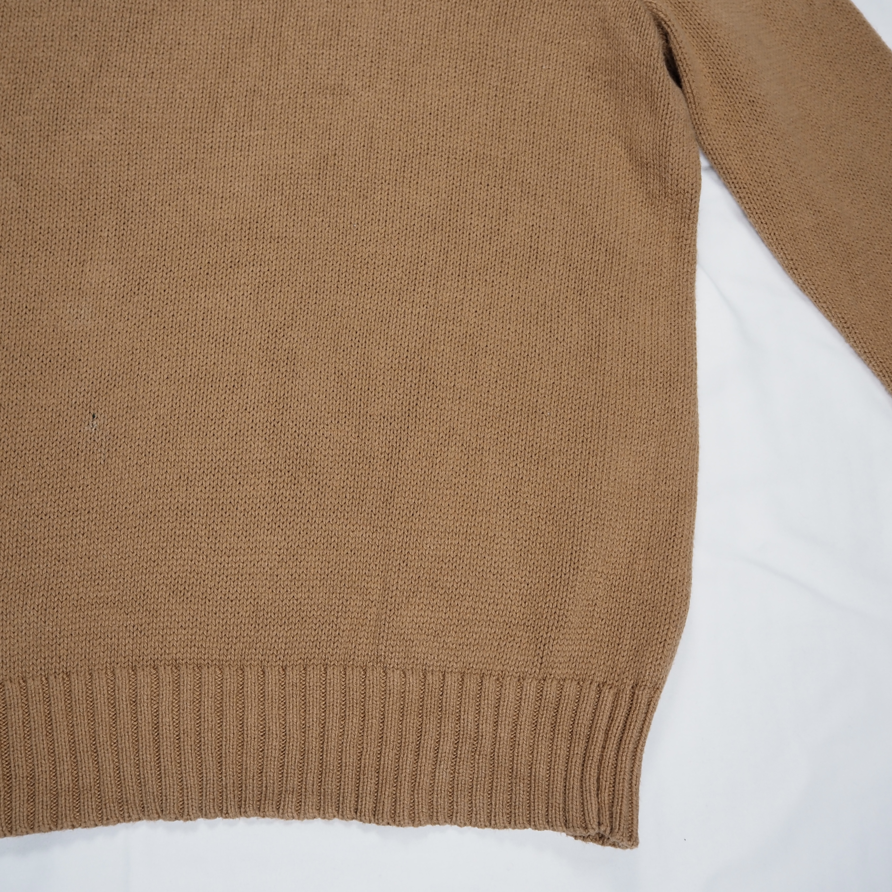 90’s Ralph Lauren ワンポイントコットンニット ブラウン Mサイズ の画像 14