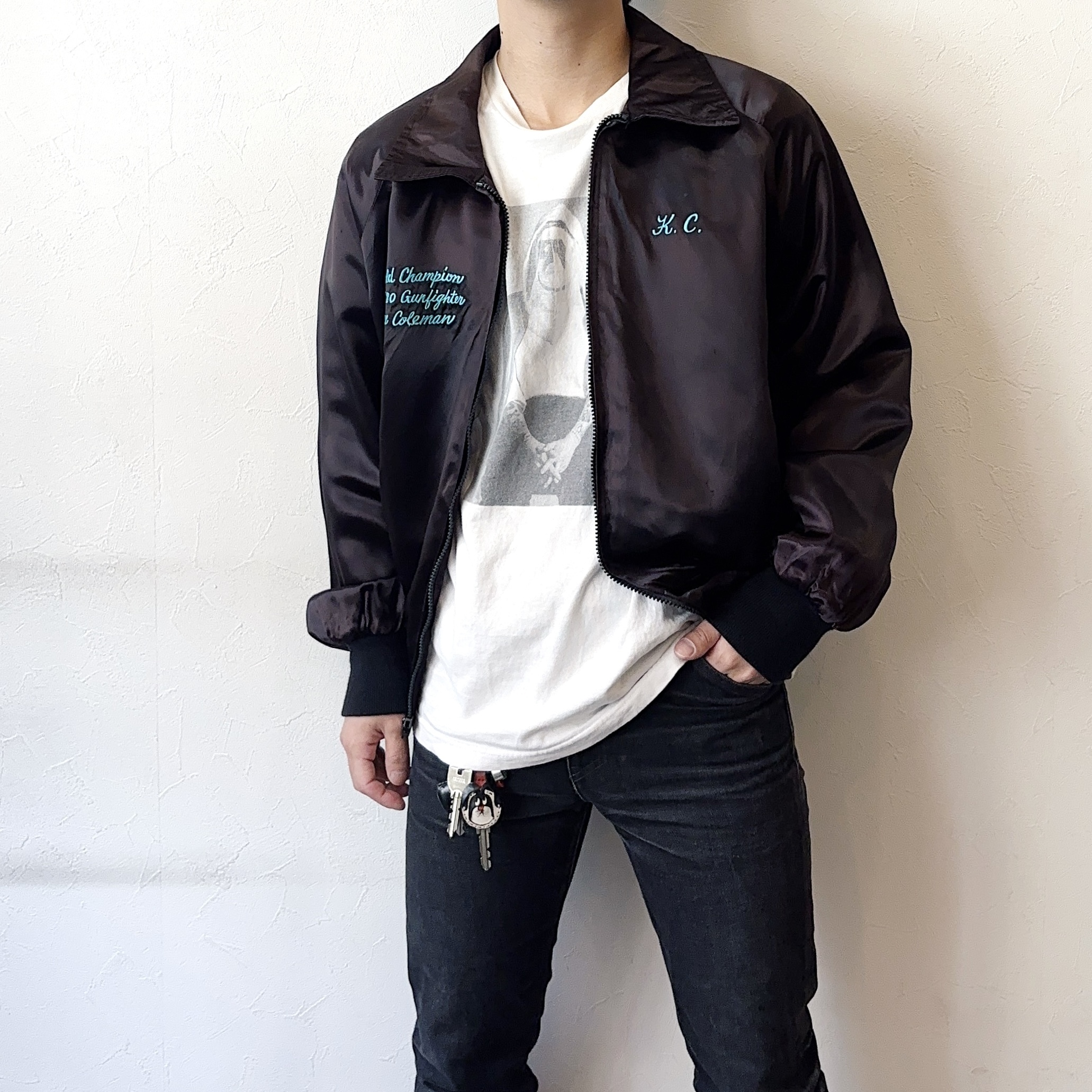 Vintage 80〜90's "1880 GUNFIGHTERS ASSOC." Satin Jacket の画像 4