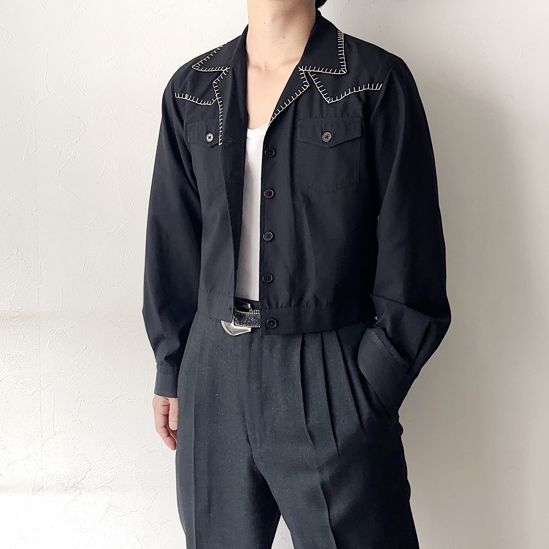 Vintage 80～90's Embroidery Western Jacket の画像 3