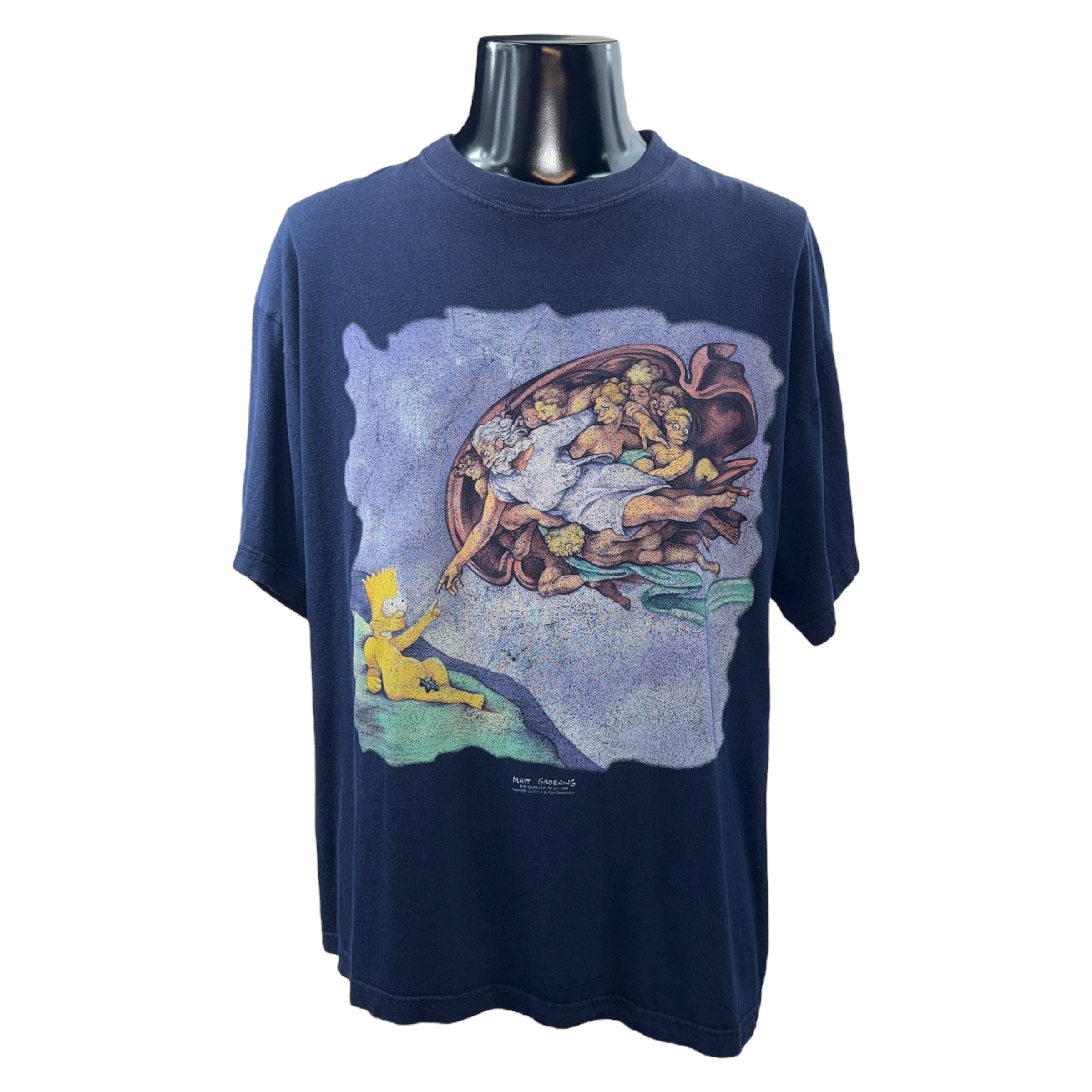 【BART SIMPSON】バートシンプソン CREATION OF ADAM Tシャツ XL