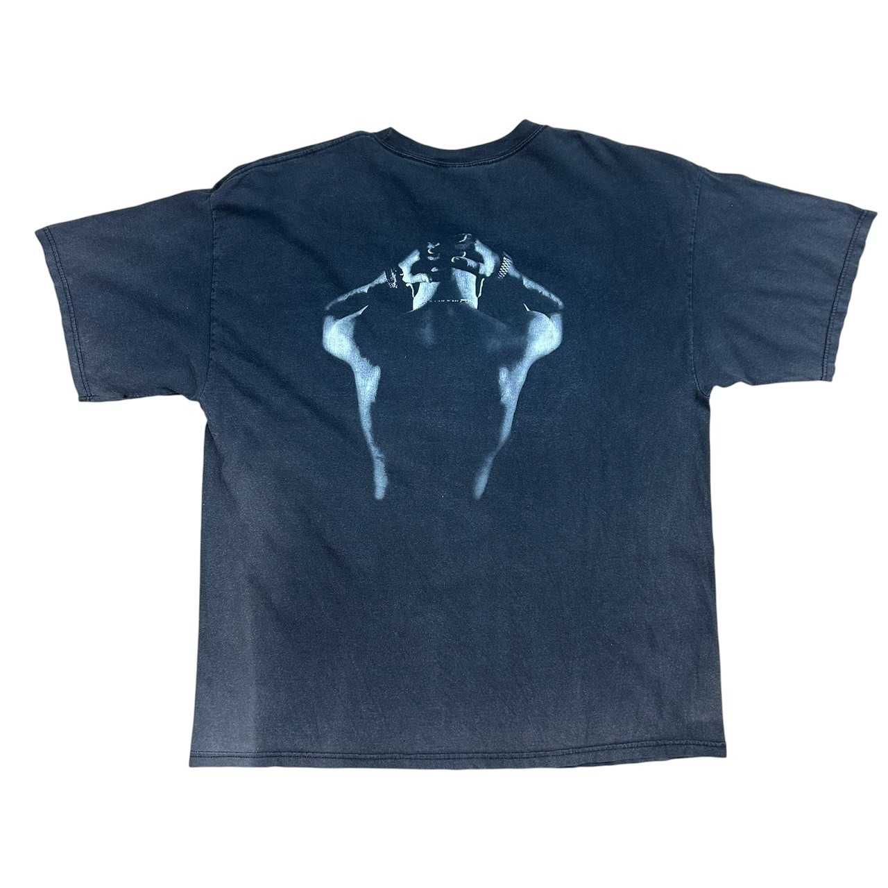 00s 2Pac フォトプリント Tシャツ Rap Tee ヒップホップ フェード ブラック Fits 2XL の画像 2