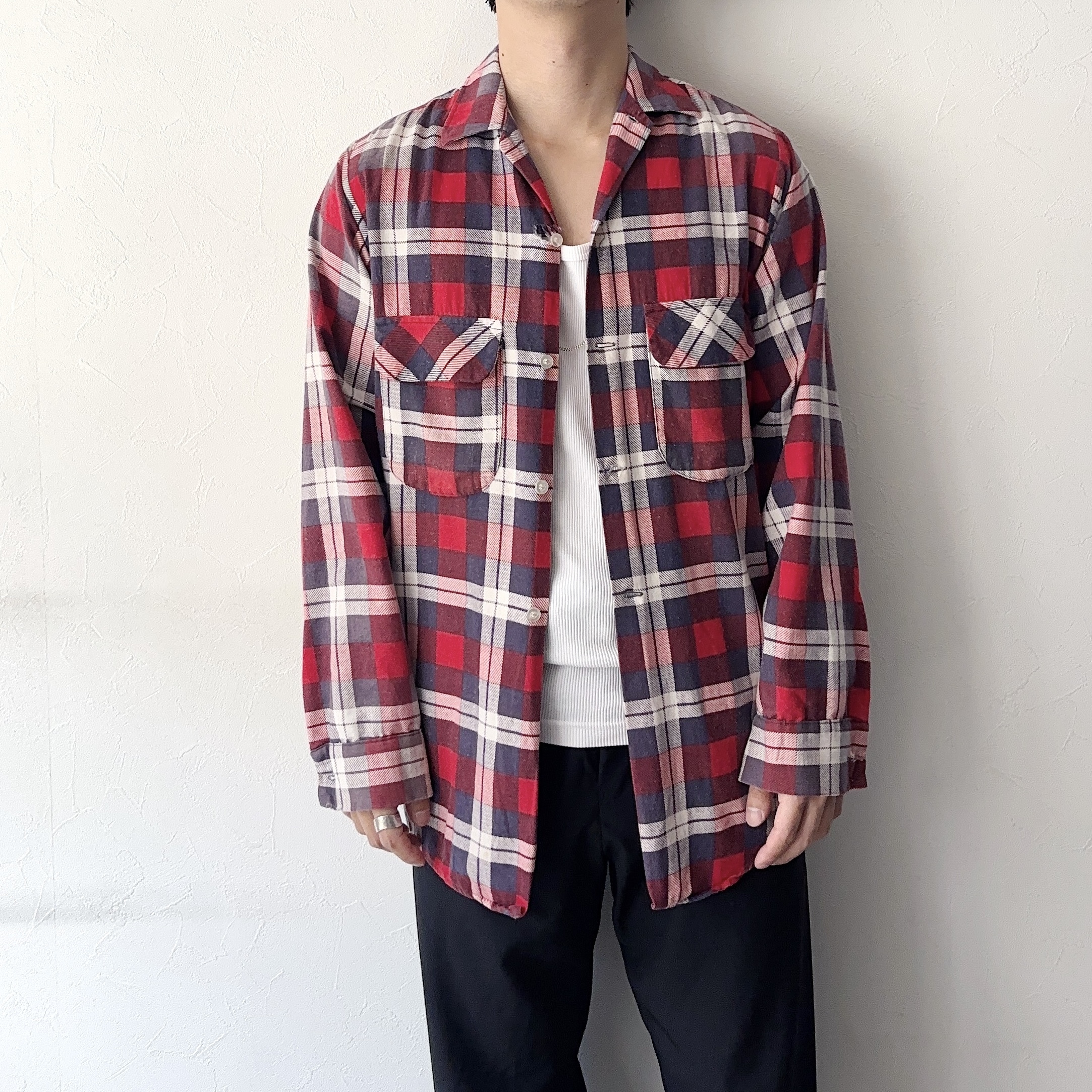 Vintage 60〜70's【BRENT】Print Flannel Shirt の画像 3