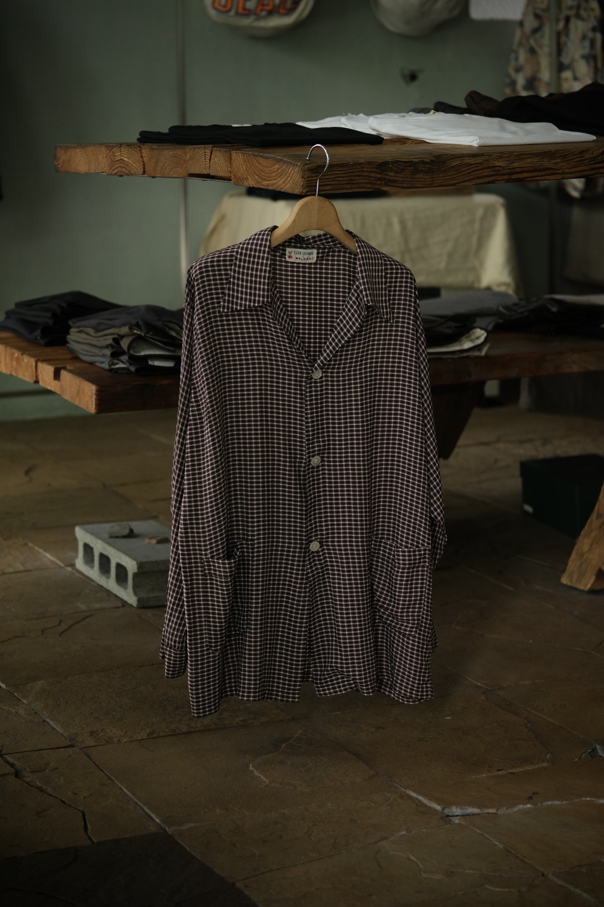 Utah/50's "WELDON CLUB LOUNGE" check shirt