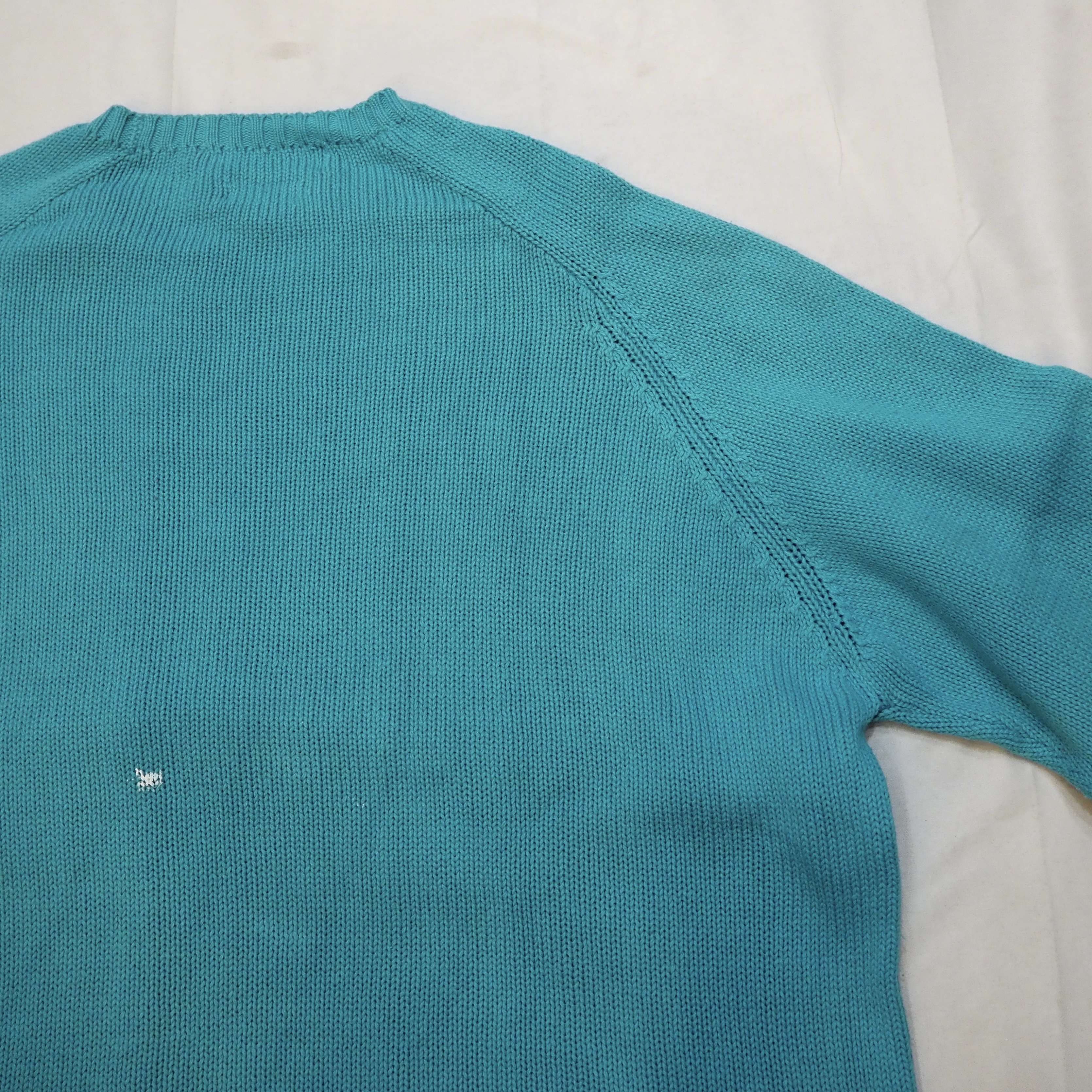90’s Ralph Lauren コットンニット ティファニーブルー の画像 12