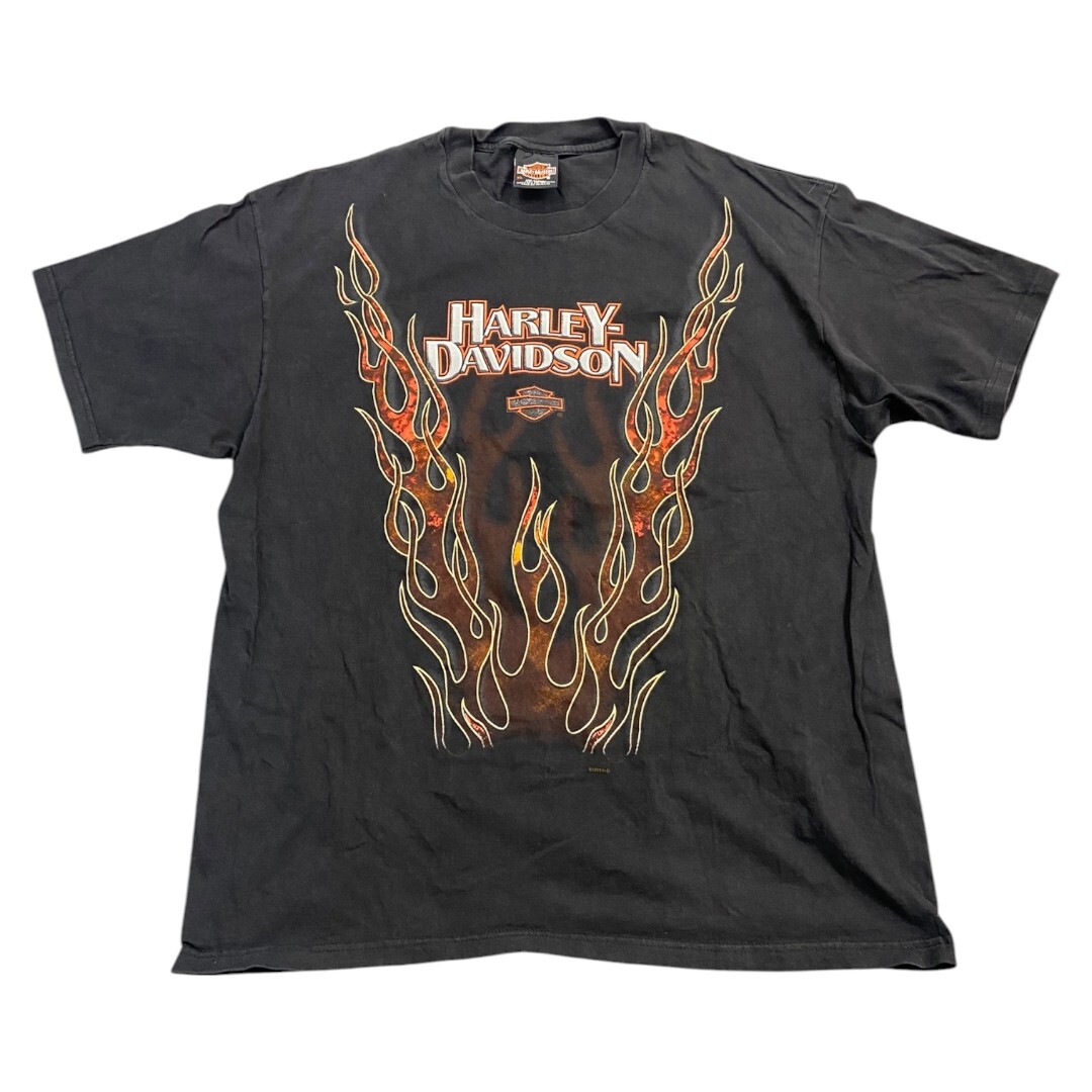 【Harley-Davidson】ハーレーダビッドソン 90’s Vintage Tシャツ ”Flame Pattern” L相当