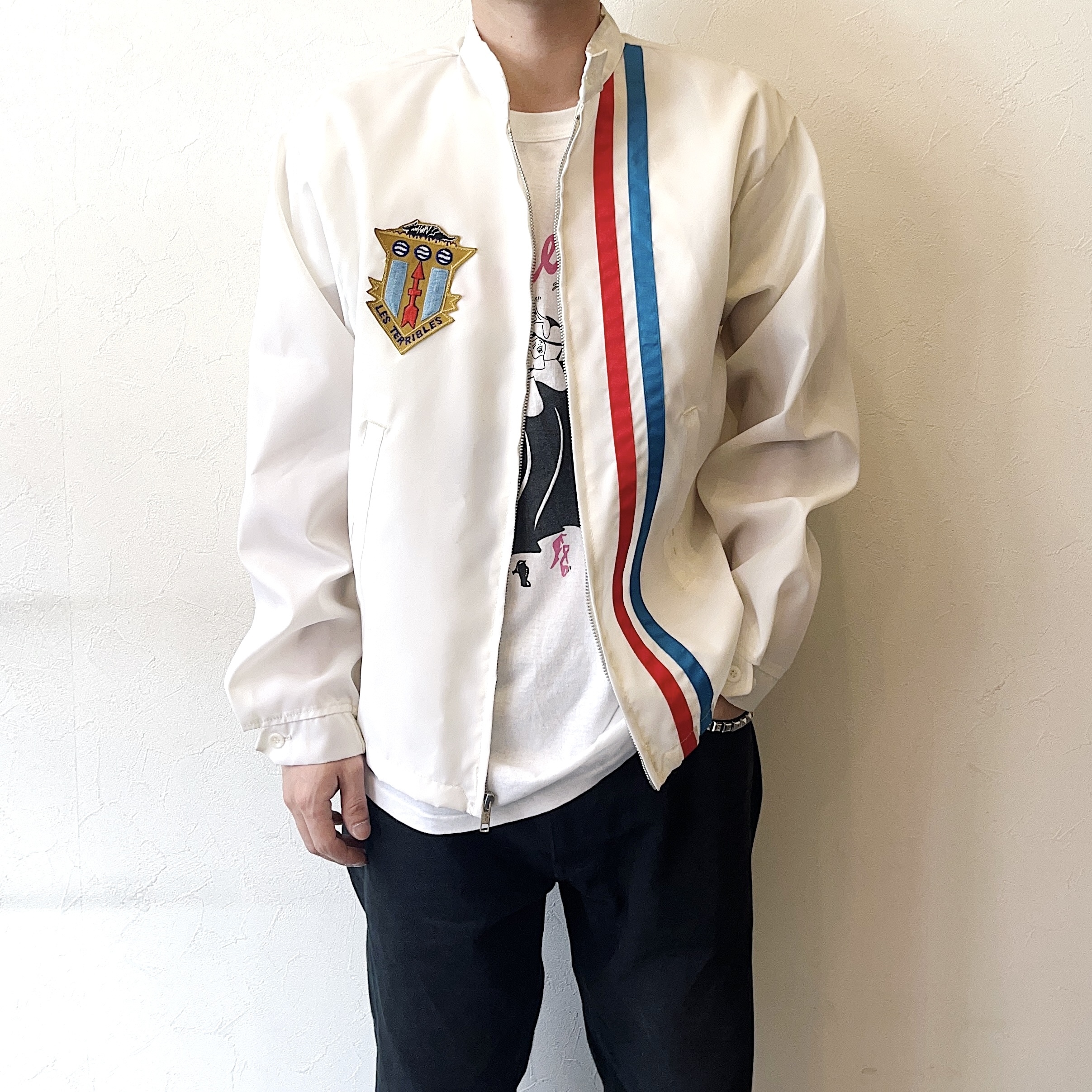 Vintage 70's【Cap'n Jac】"LES TERRIBLES" Nylon Lacing Jacket の画像 3