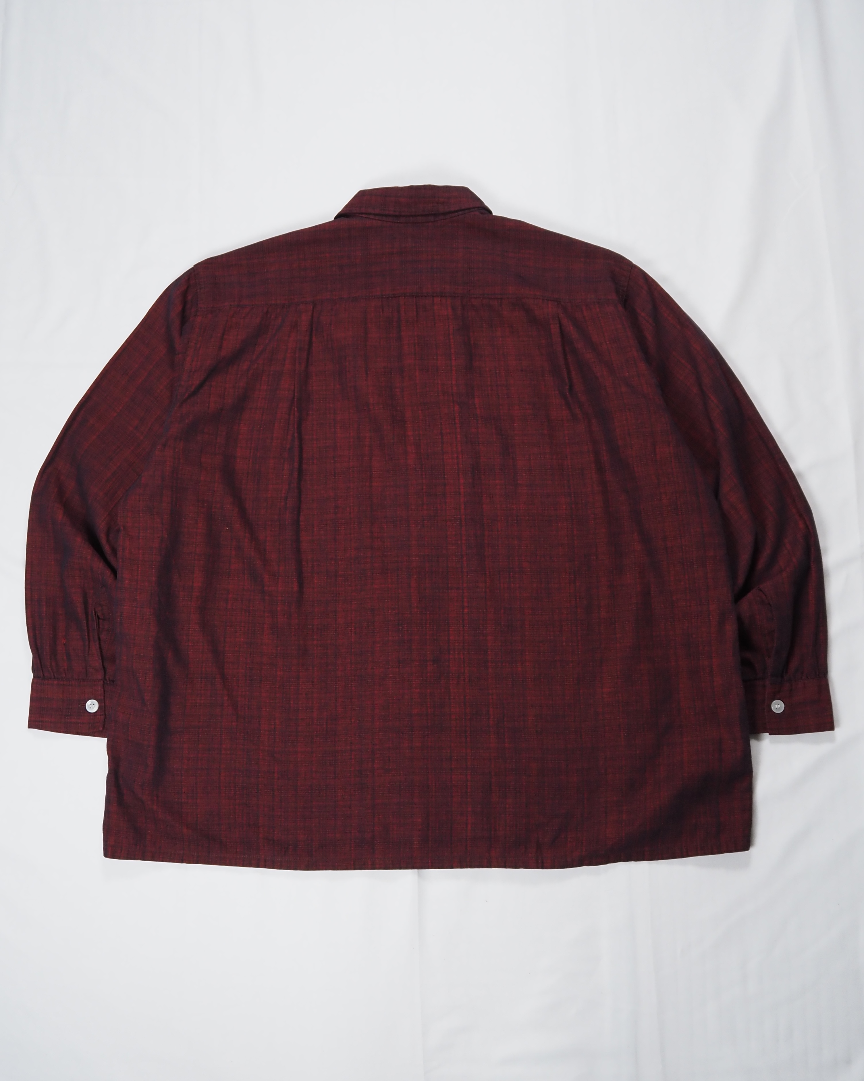 50’s-60’s The Bon Marche コットンシャツ XLサイズ レッド×ブラック の画像 13