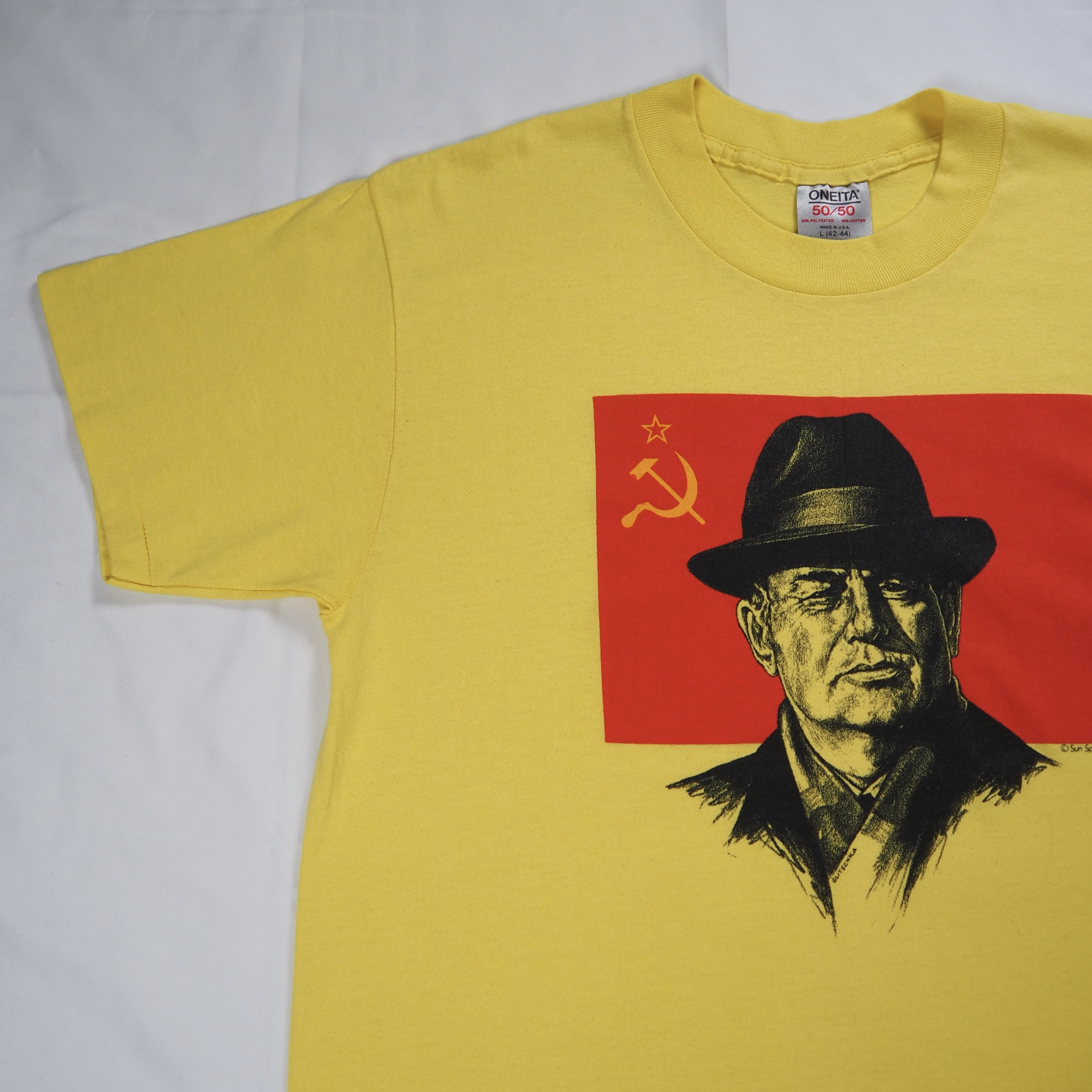 90’s ゴルバチョフTシャツ 共産主義 Lサイズ イエロー の画像 6