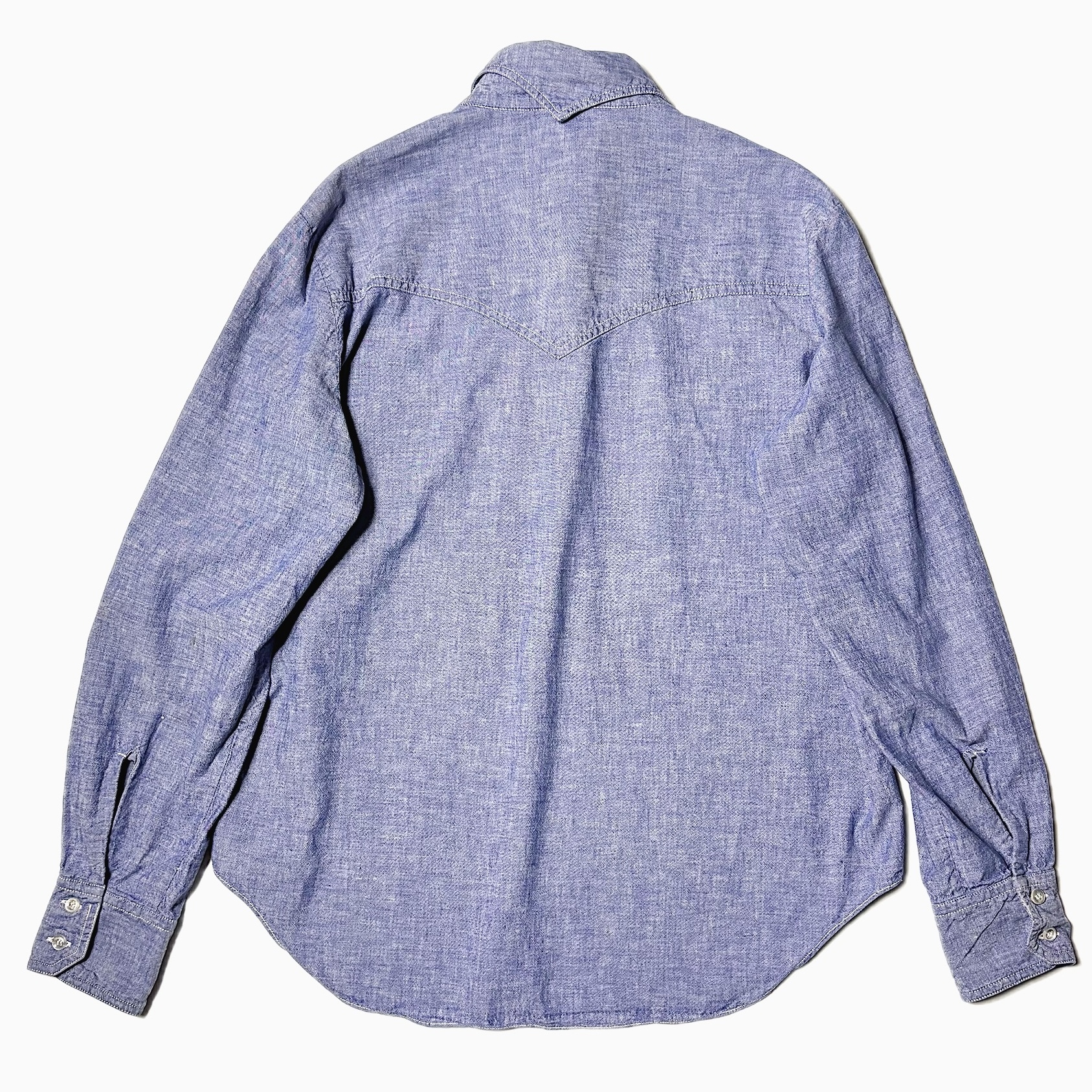 Vintage 70's【PACK-IN】Chambray Western Shirt の画像 2