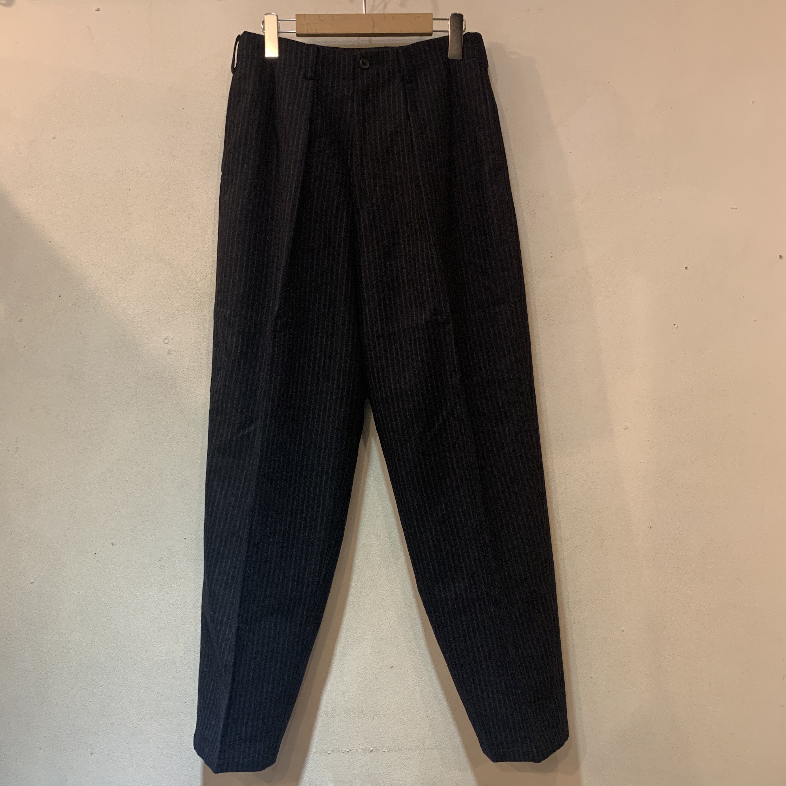 Y S For Men 2tuck Wool Stripe Slacks ワイズ ウールストライプパンツ Sizes Room Y S For Men 2tuck Wool Stripe Slacks ワイズ ウールストライプパンツ Sizes Room