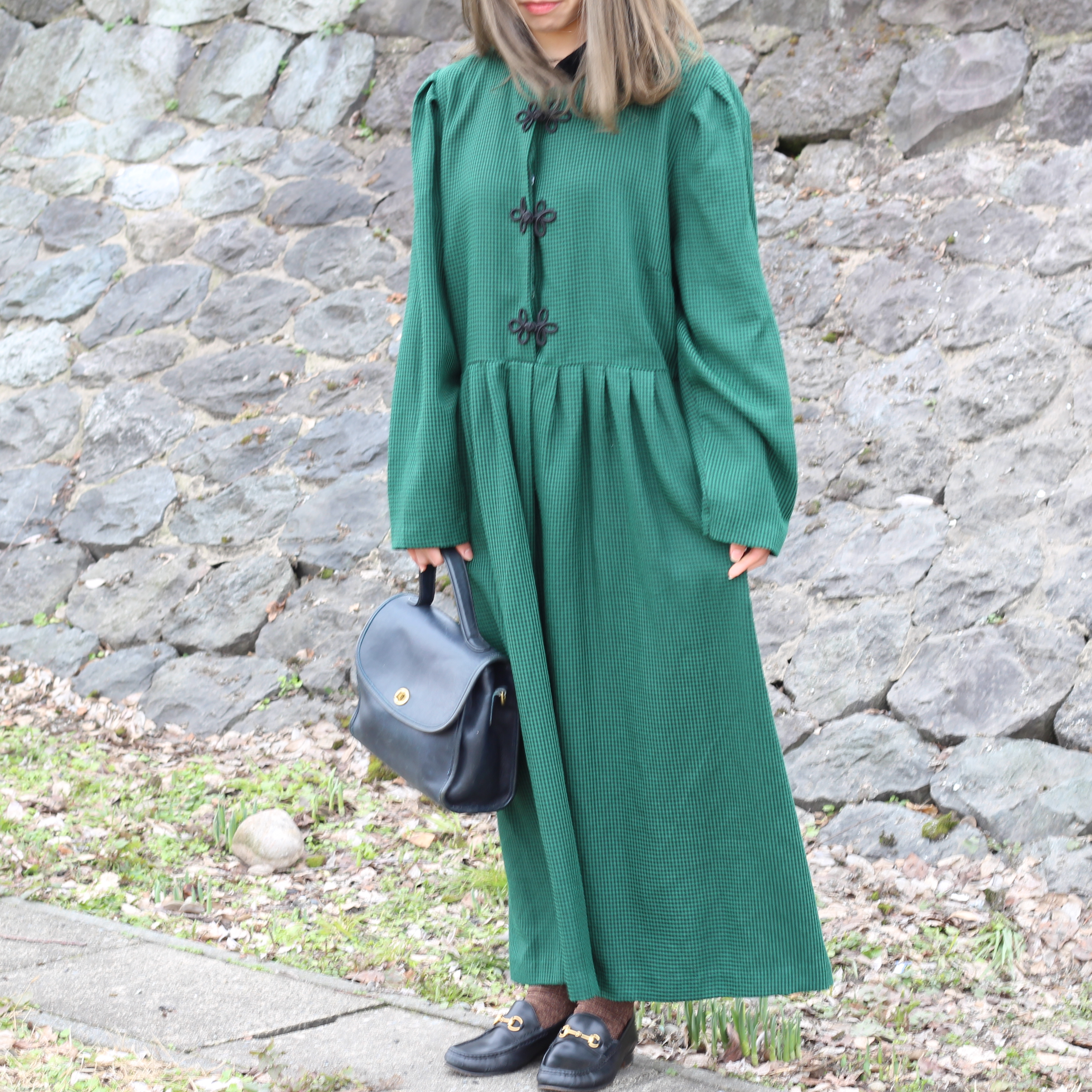 Usa Vintage China Button One Piece アメリカ古着チャイナボタンワンピース Titti Clothing