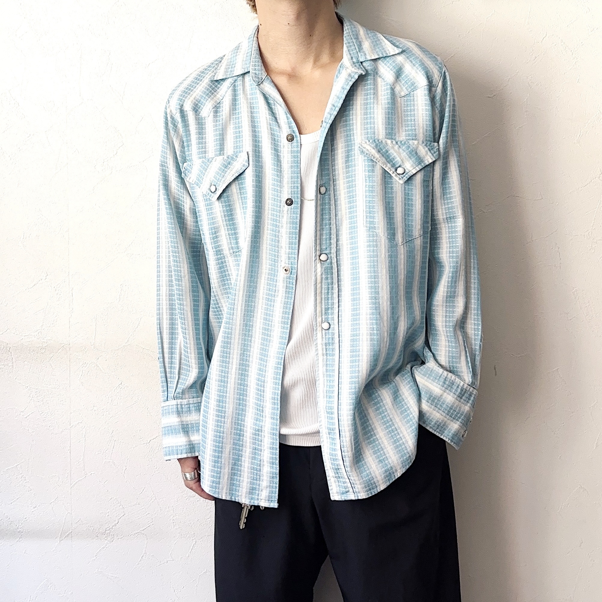 Vintage 70～80's Striped Western Shirt の画像 3