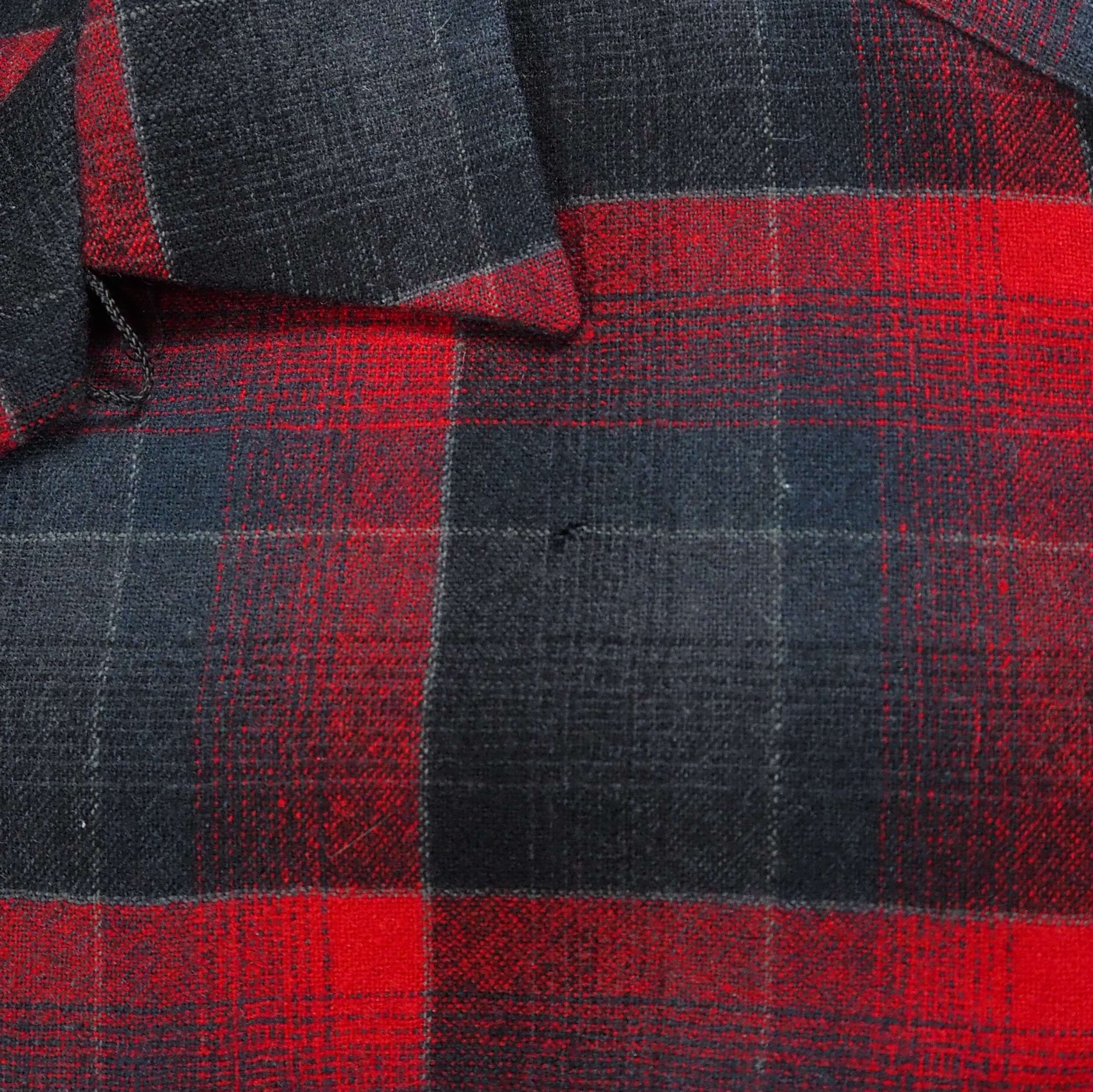 【9/23 20:00入荷】50's Pendleton ウールシャツ Lサイズ ブラック×レッド の画像 9