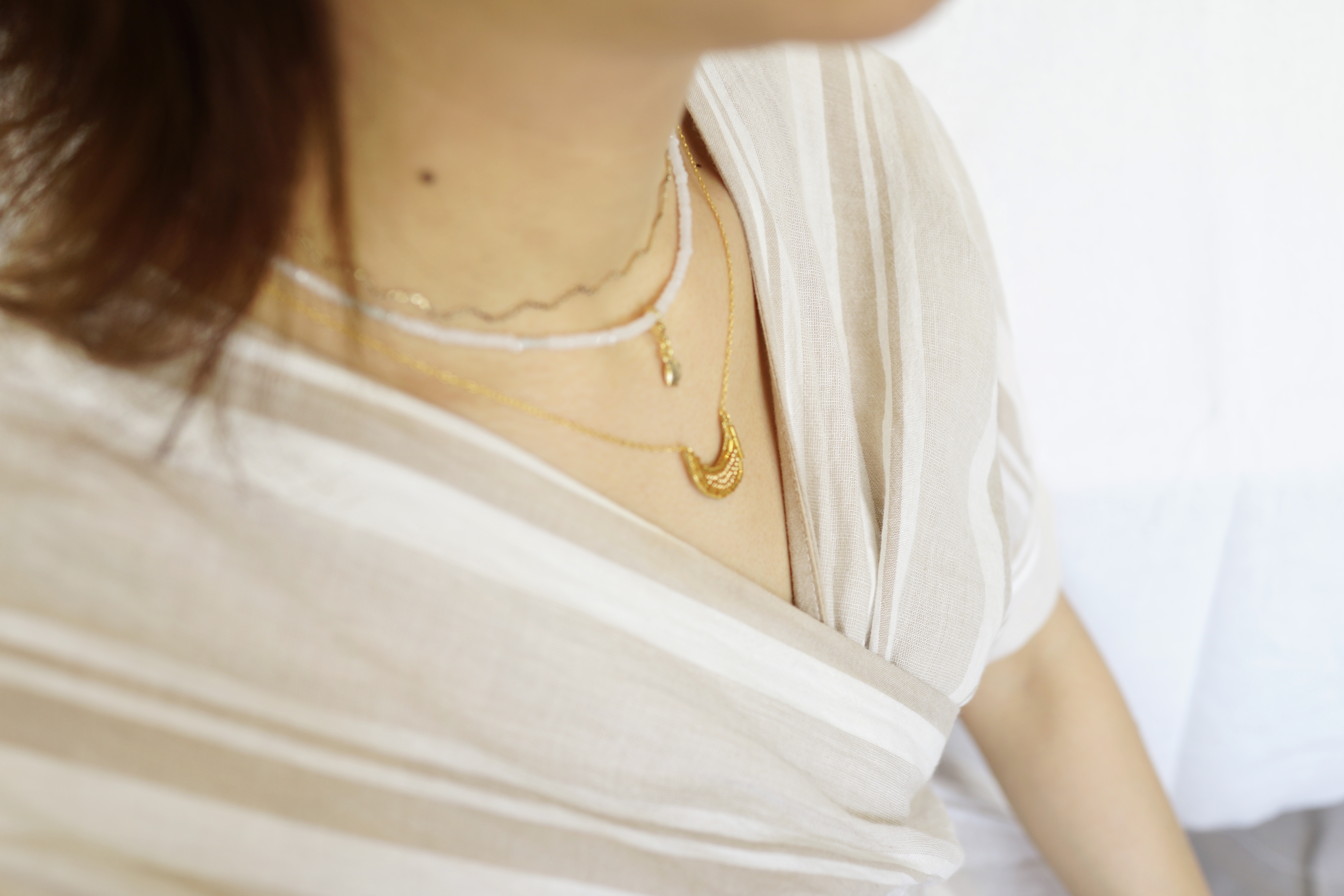 【刺繍ネックレス】Moon-mini/gold✴︎