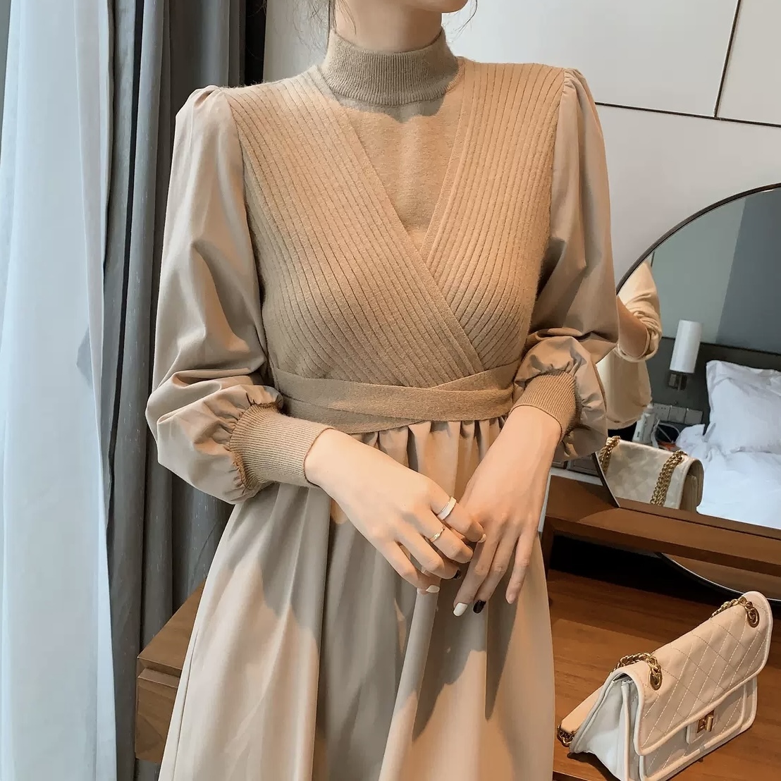 フロントクロスレイヤード風ワンピースml2 Maison De Lyla