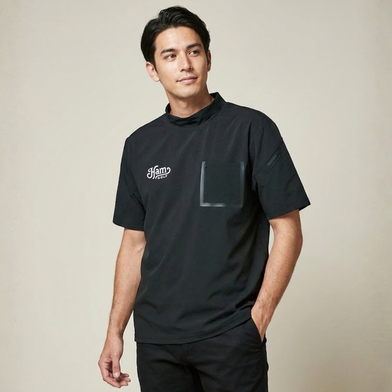 GOLF NERD POLO/BK | HamGOLF | ハムゴルフ