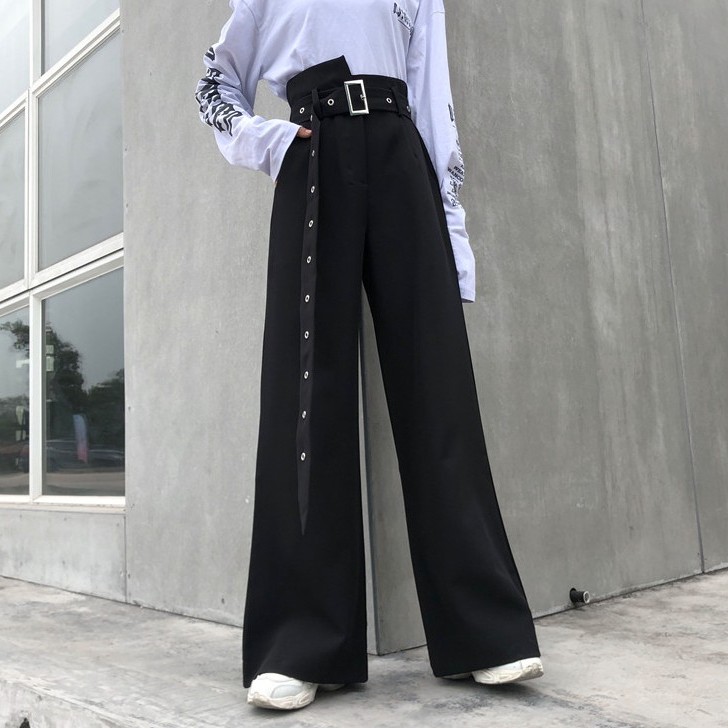 ボトムス ハイウエストズボンカ着痩せカジュアルパンツ B7mall